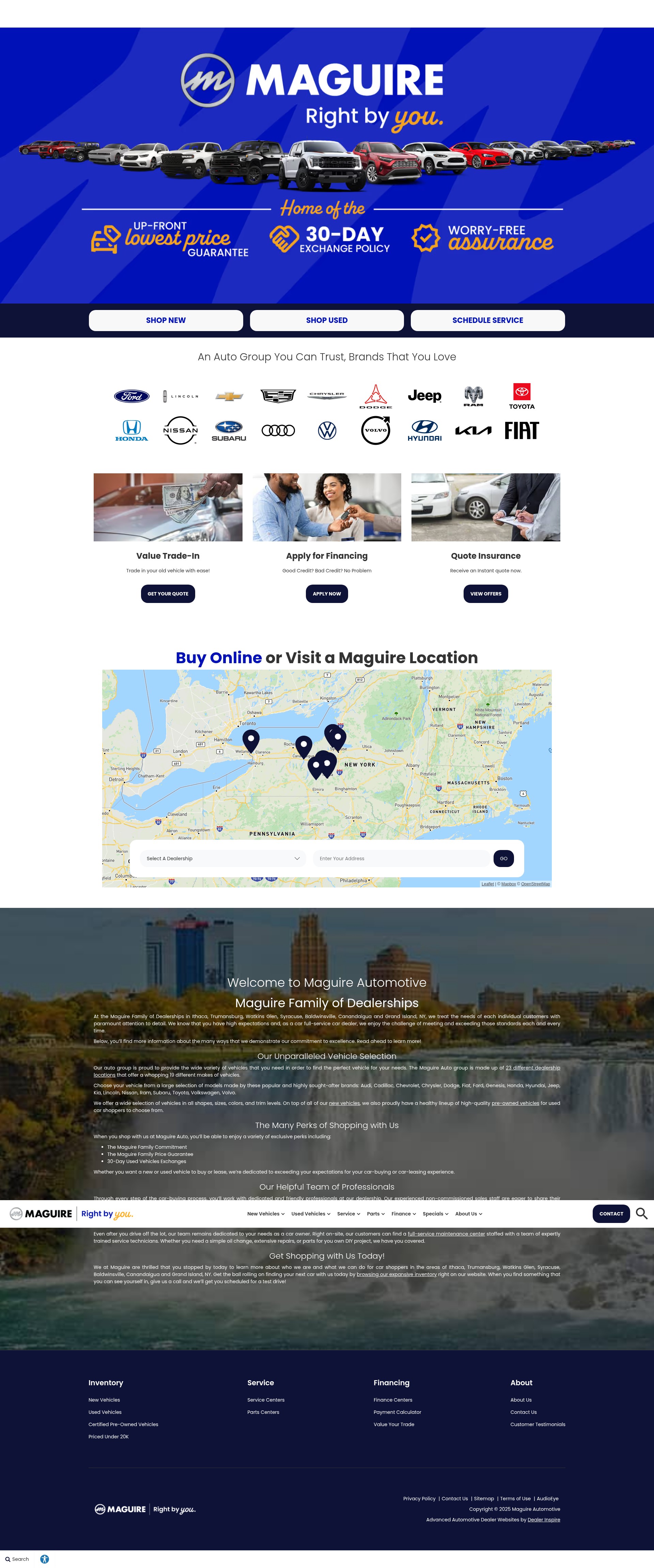Screenshot of maguirecars.com