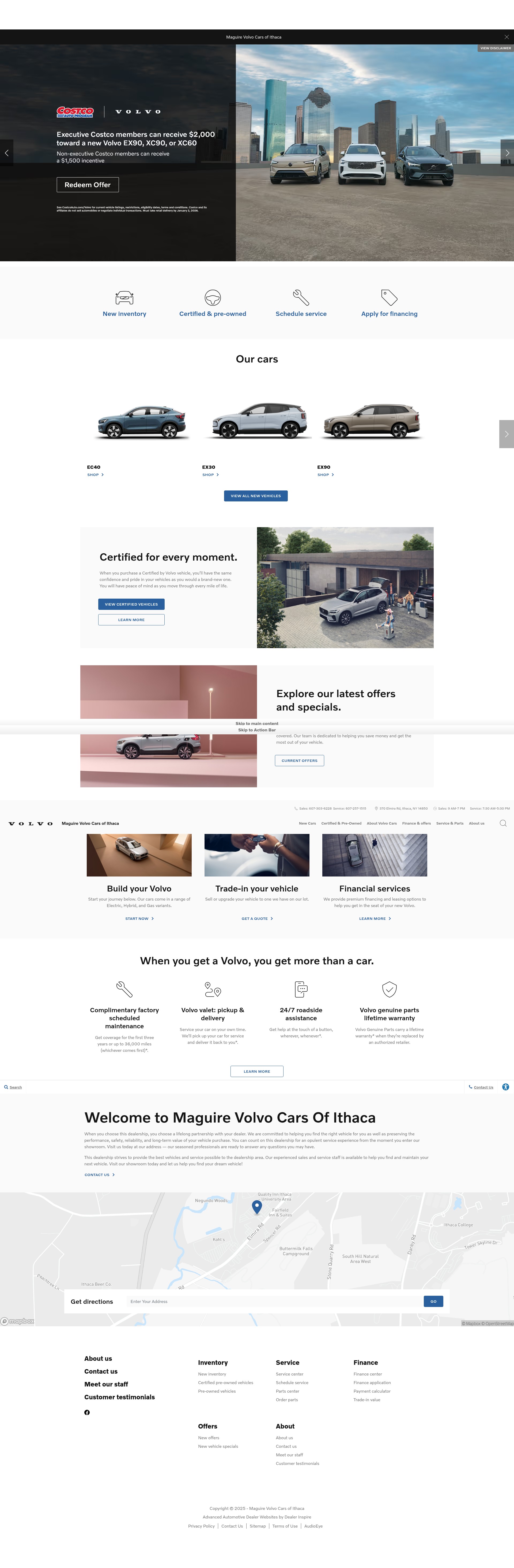 Screenshot of maguirevolvocarsofithaca.com