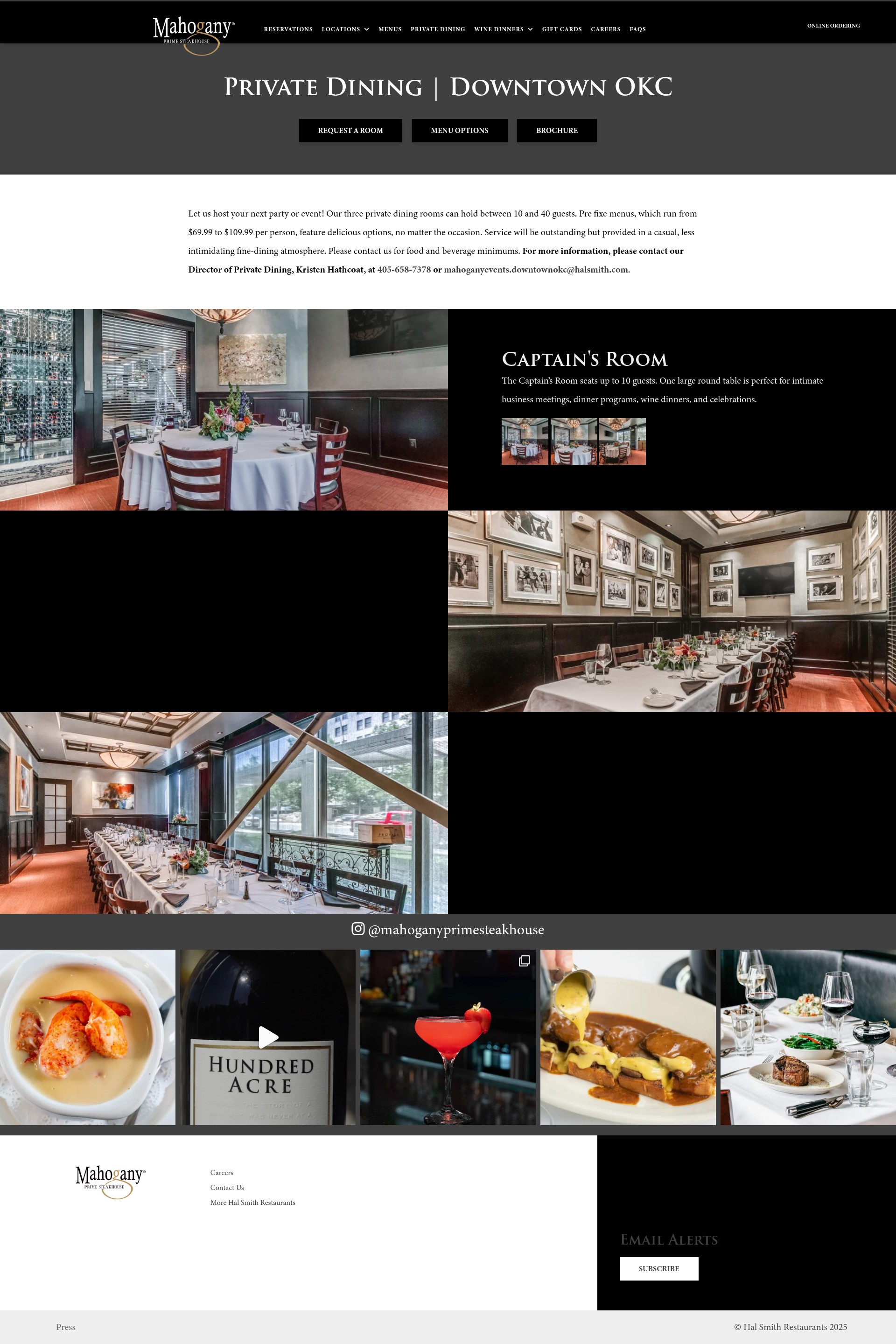 Screenshot of mahoganyprimesteakhouse.com
