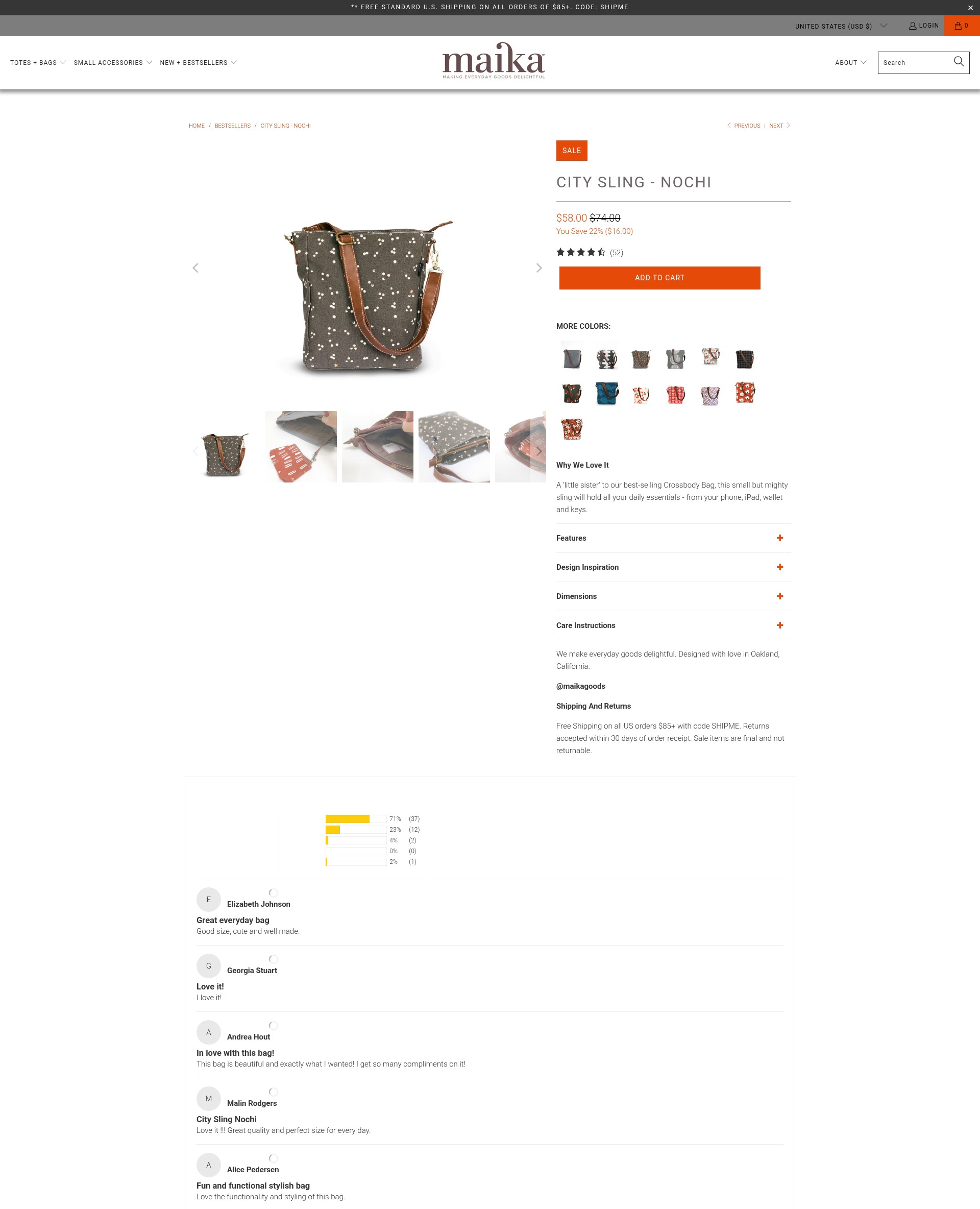 Screenshot of maikagoods.com
