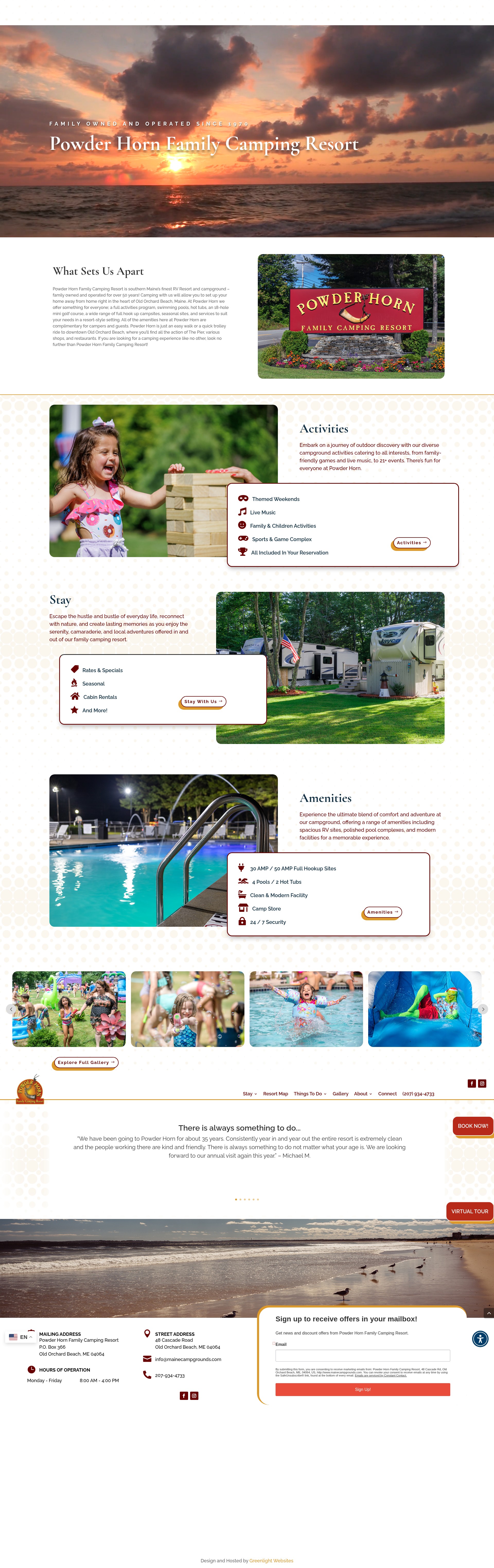 Screenshot of mainecampgrounds.com