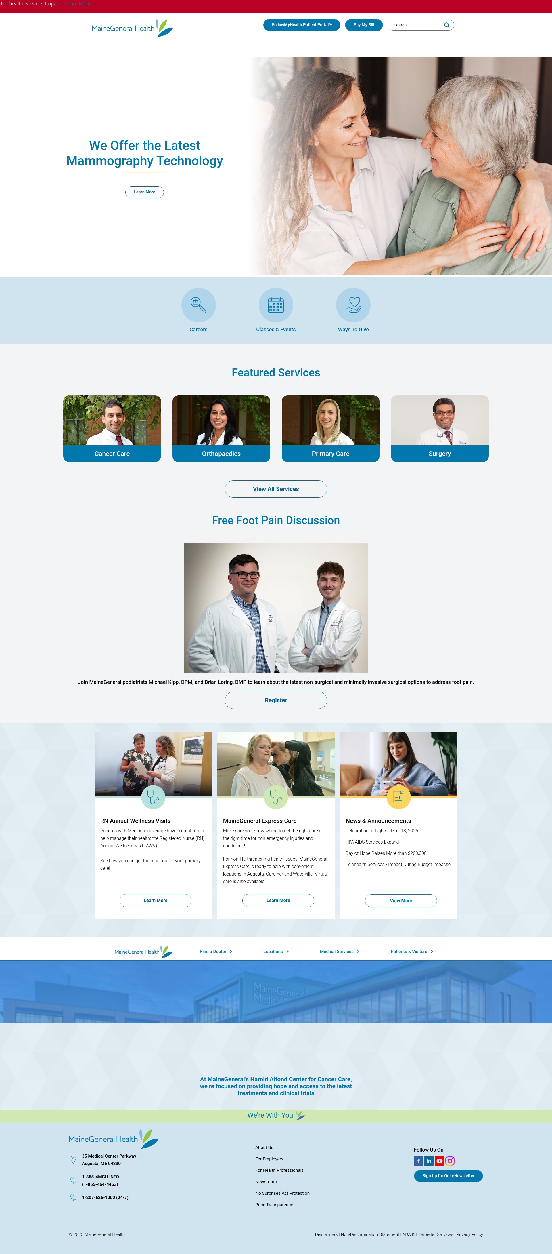 Screenshot of mainegeneral.org