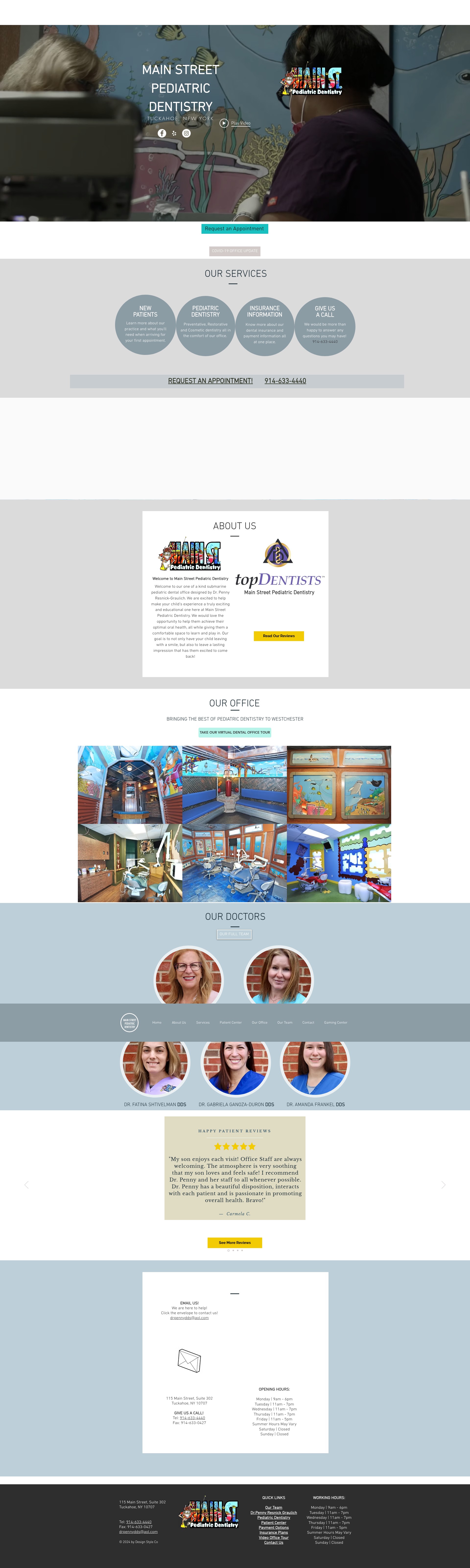Screenshot of mainstreetpediatricdentistry.com
