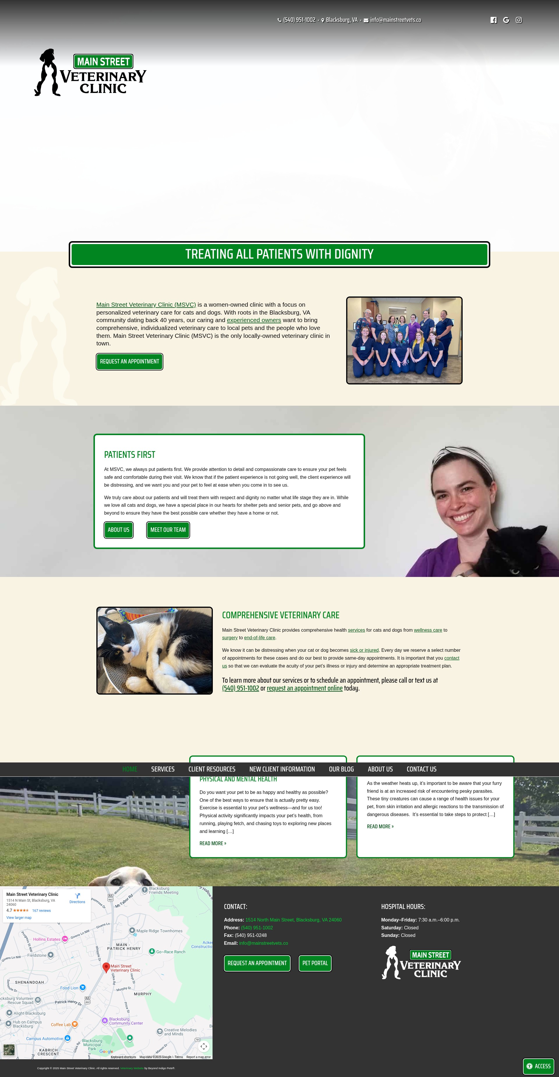 Screenshot of mainstreetvets.co