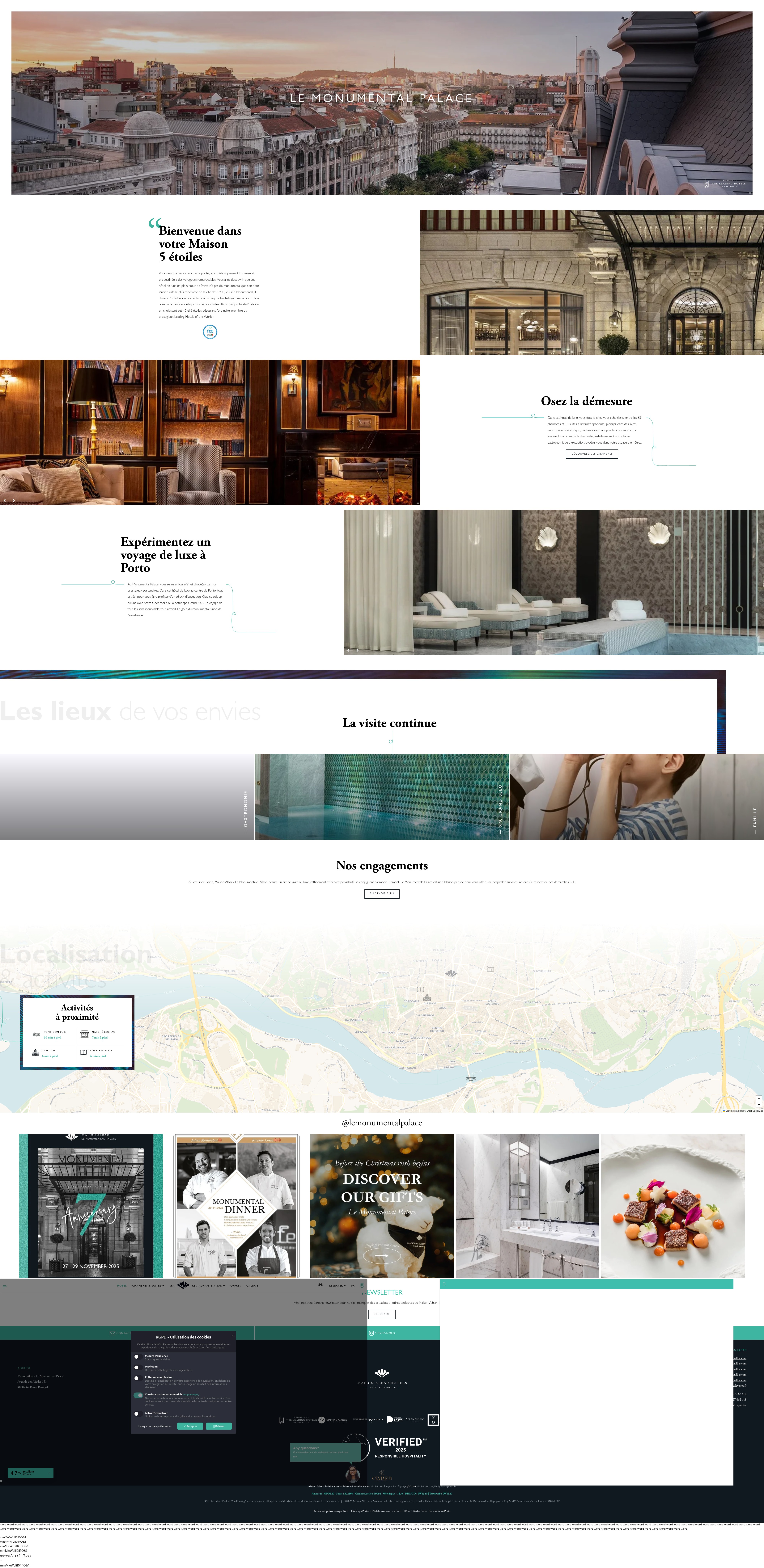 Screenshot of maison-albar-hotels-porto-monumental.com
