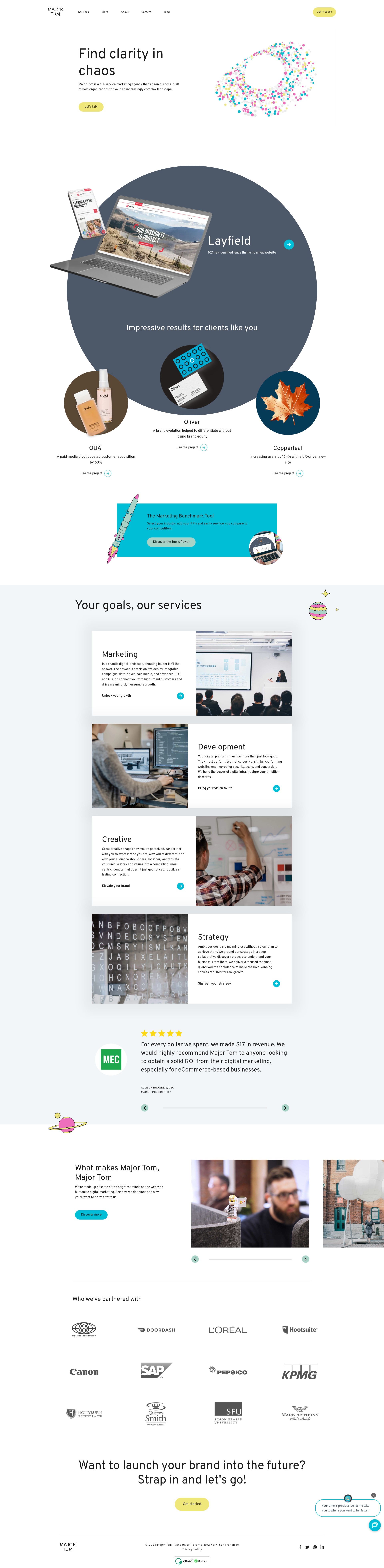 Screenshot of majortom.com