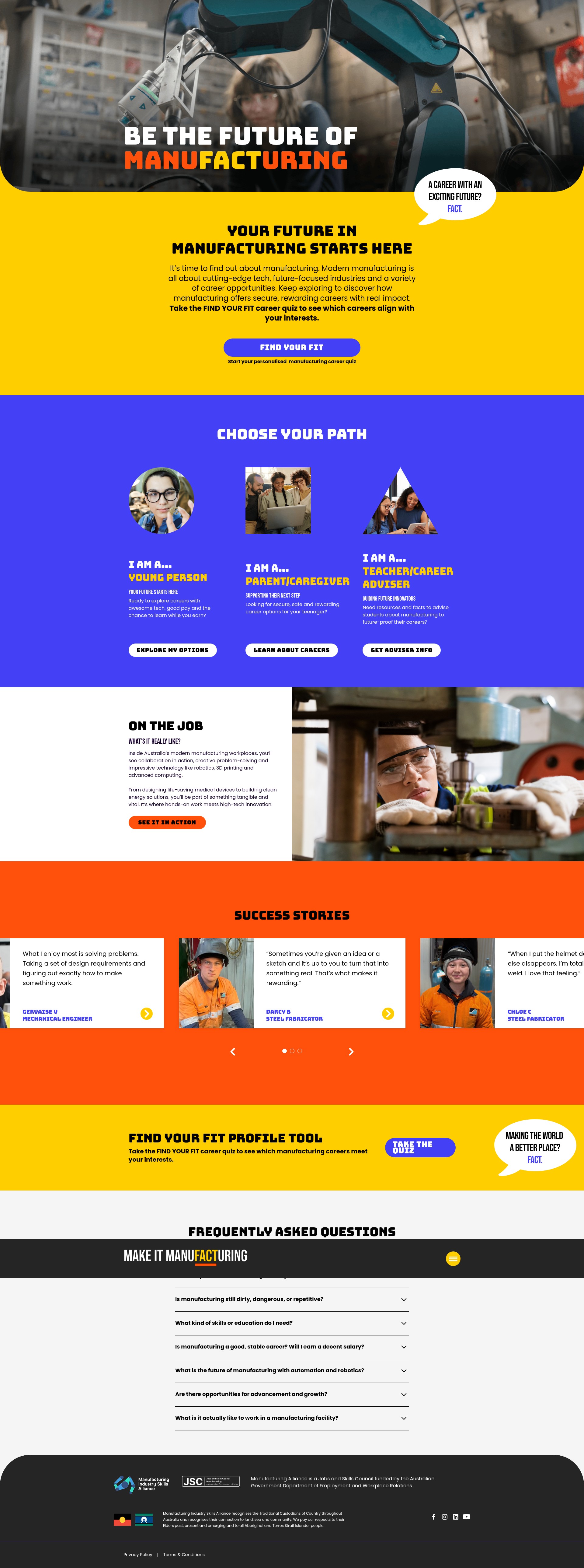 Screenshot of makeitmanufacturing.com.au