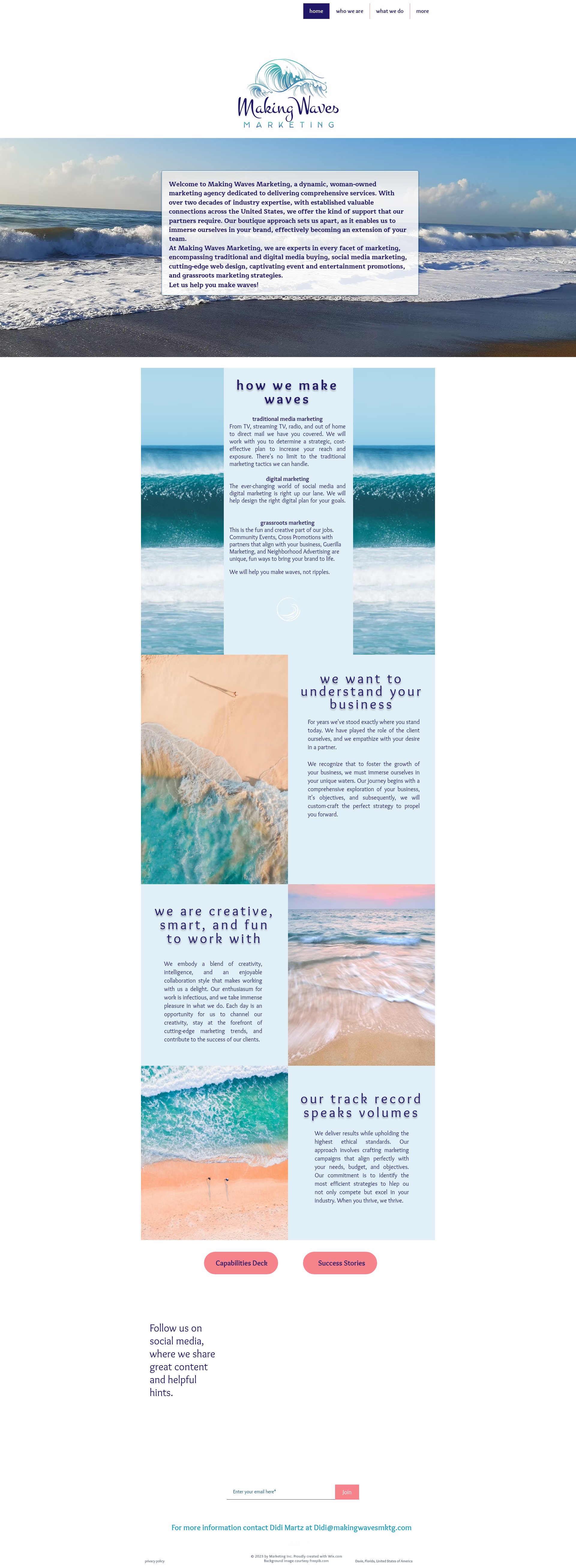 Screenshot of makingwavesmktg.com