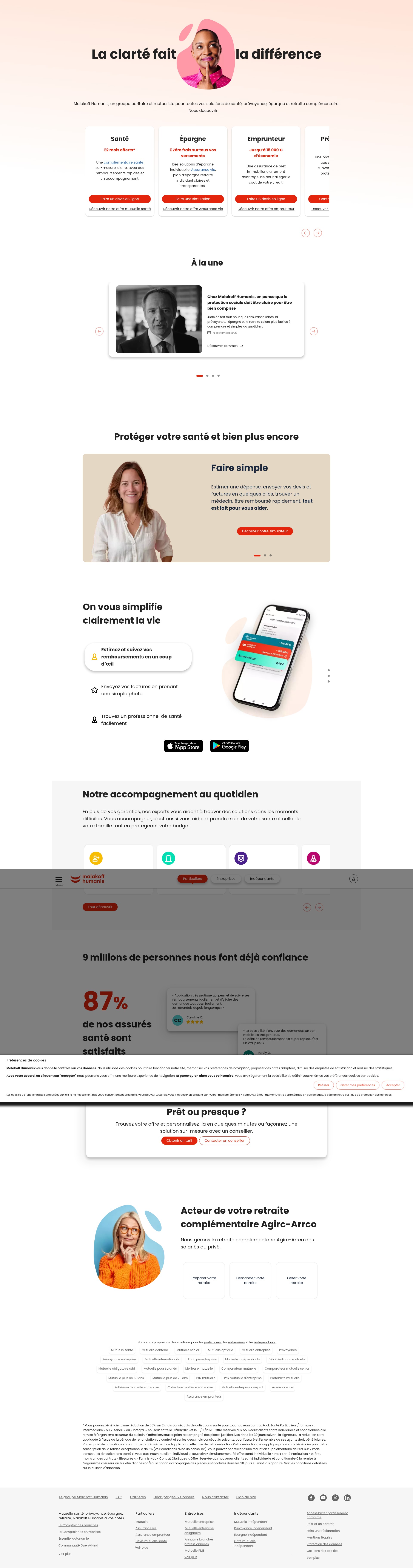 Screenshot of malakoffhumanis.com