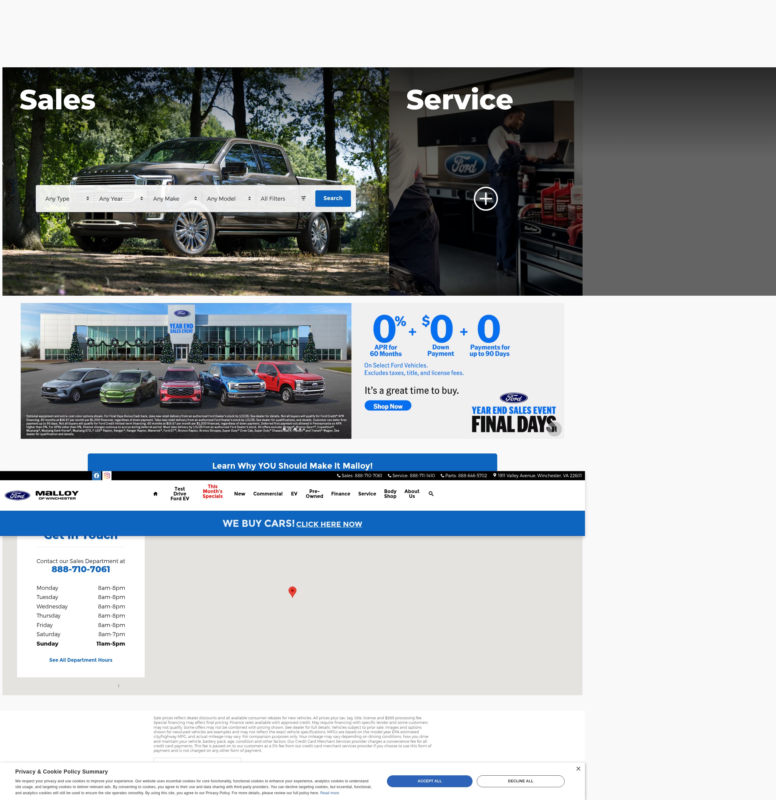 Screenshot of malloyford.com