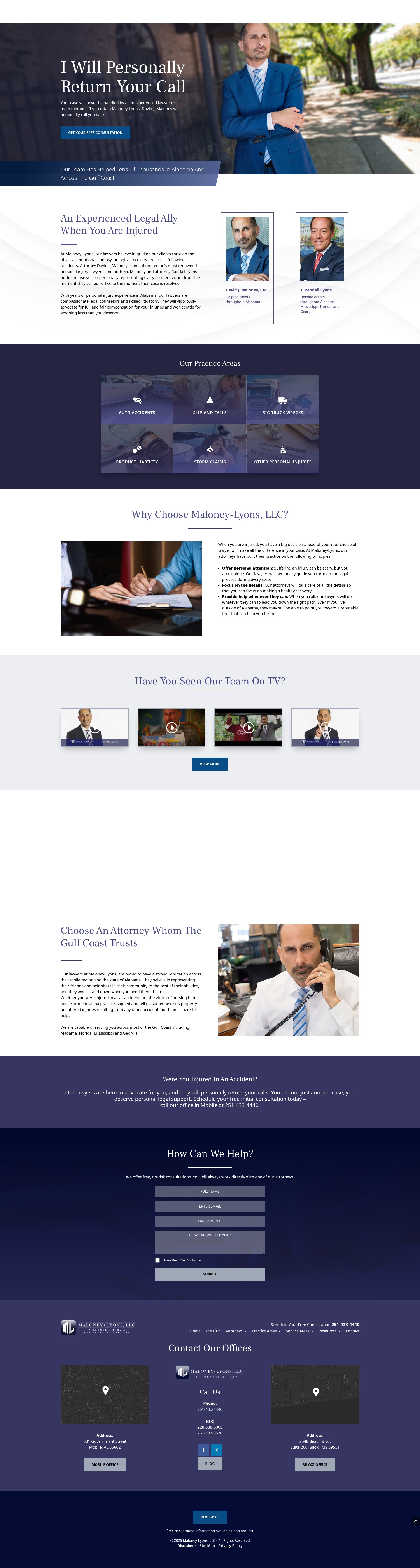 Screenshot of maloney-lyons.com