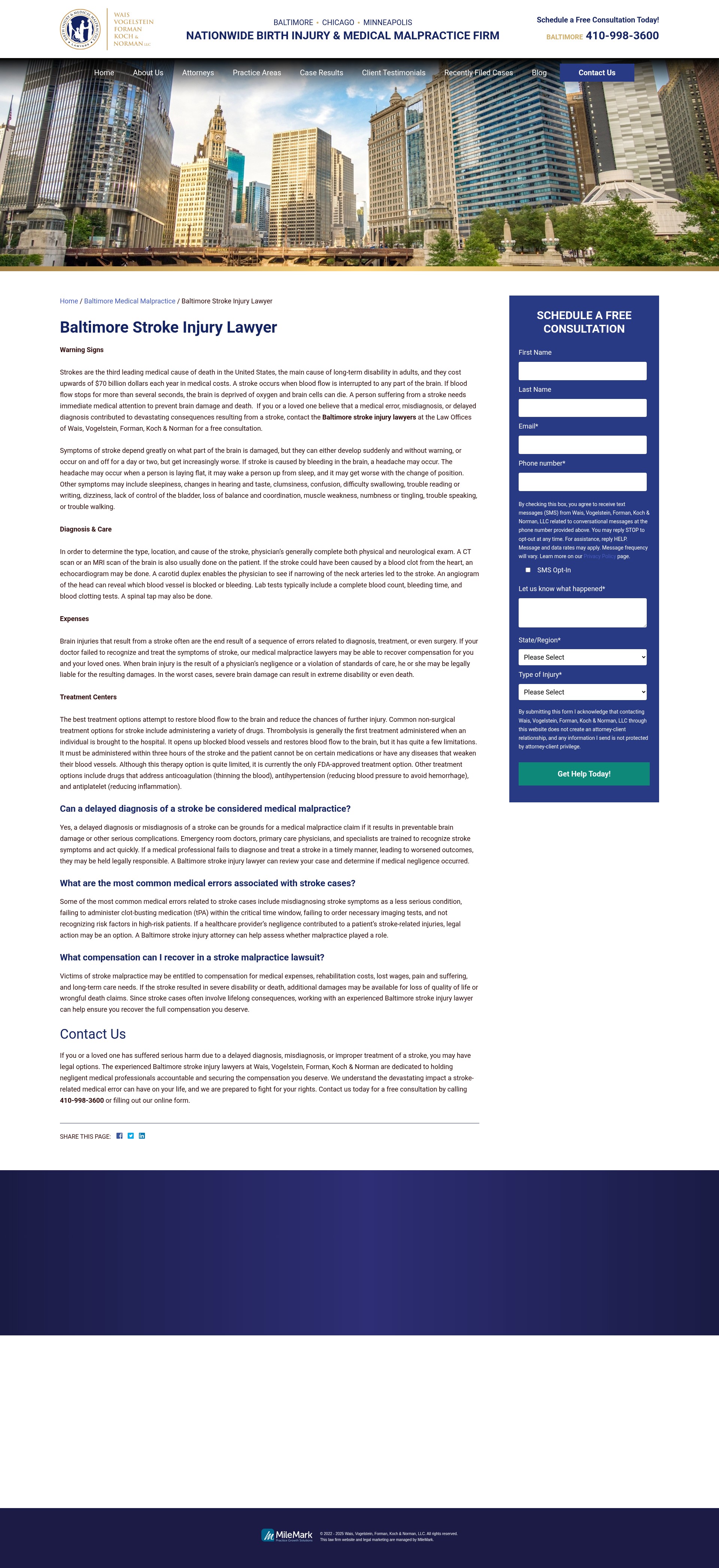 Screenshot of malpracticeteam.com