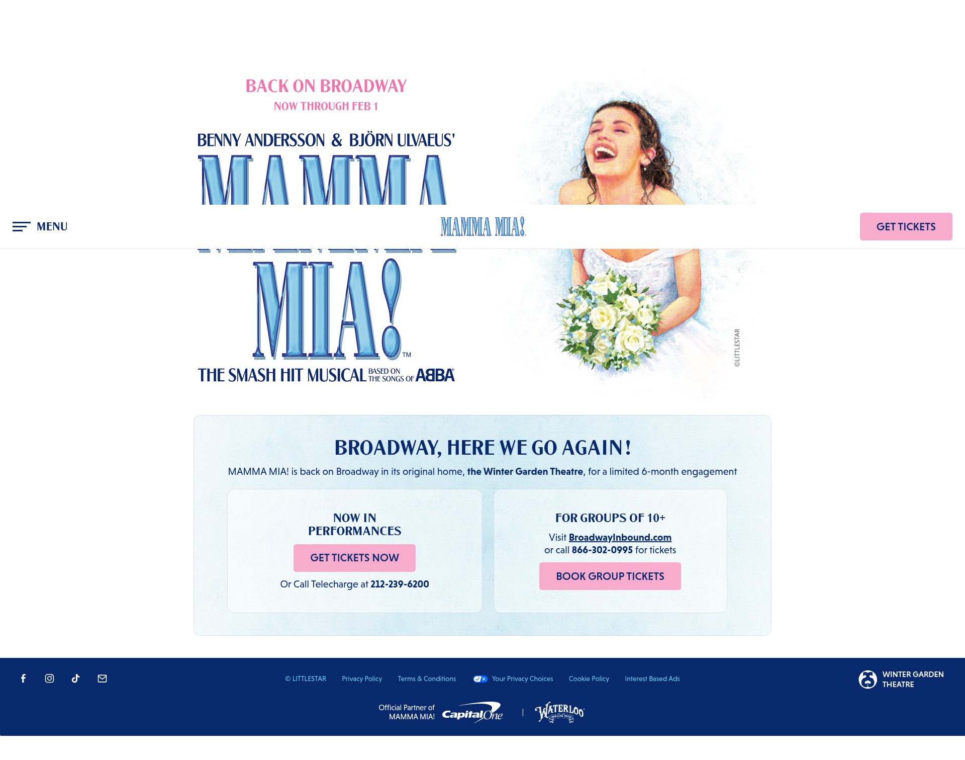 Screenshot of mammamiabway.com