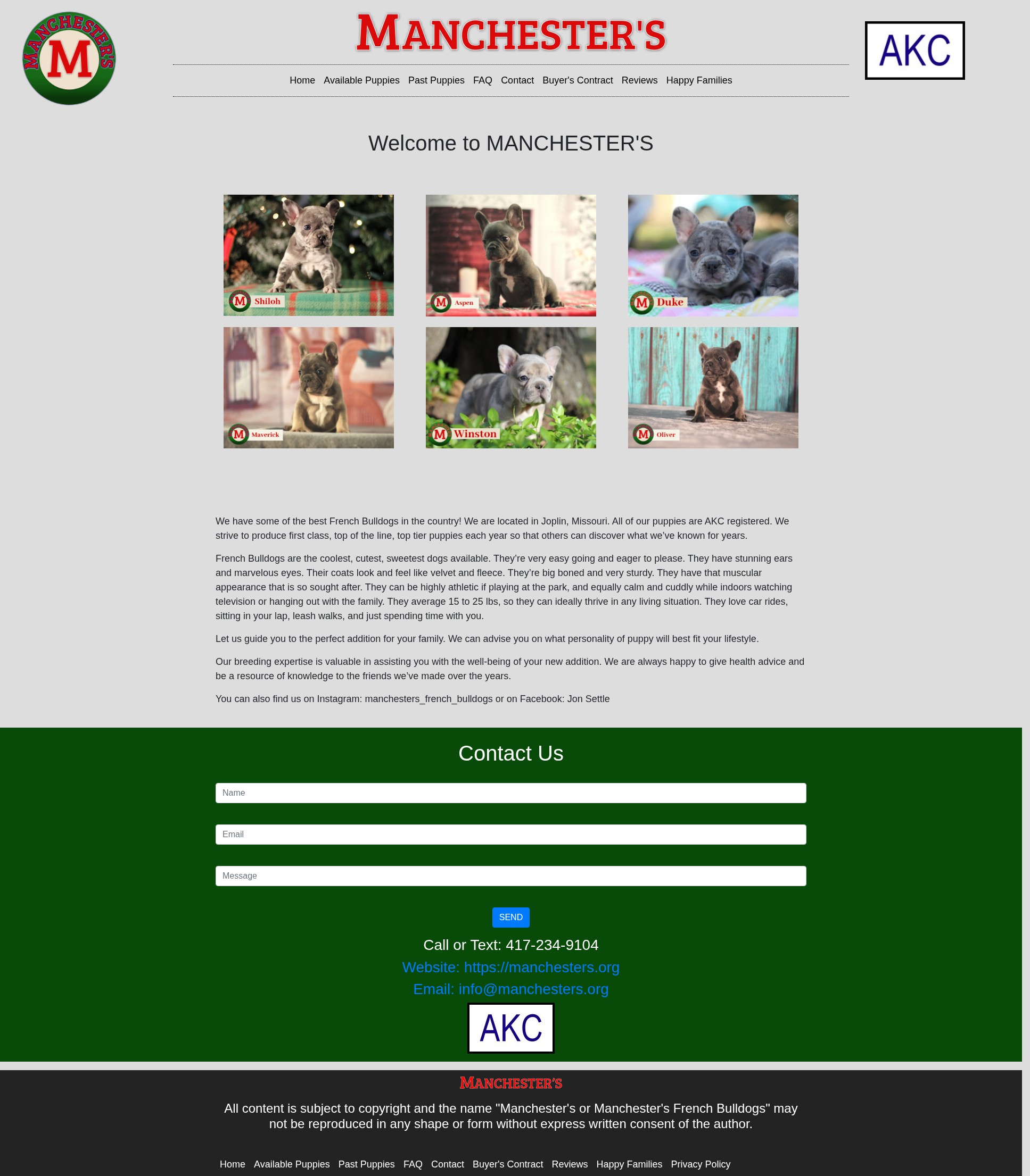 Screenshot of manchesters.org