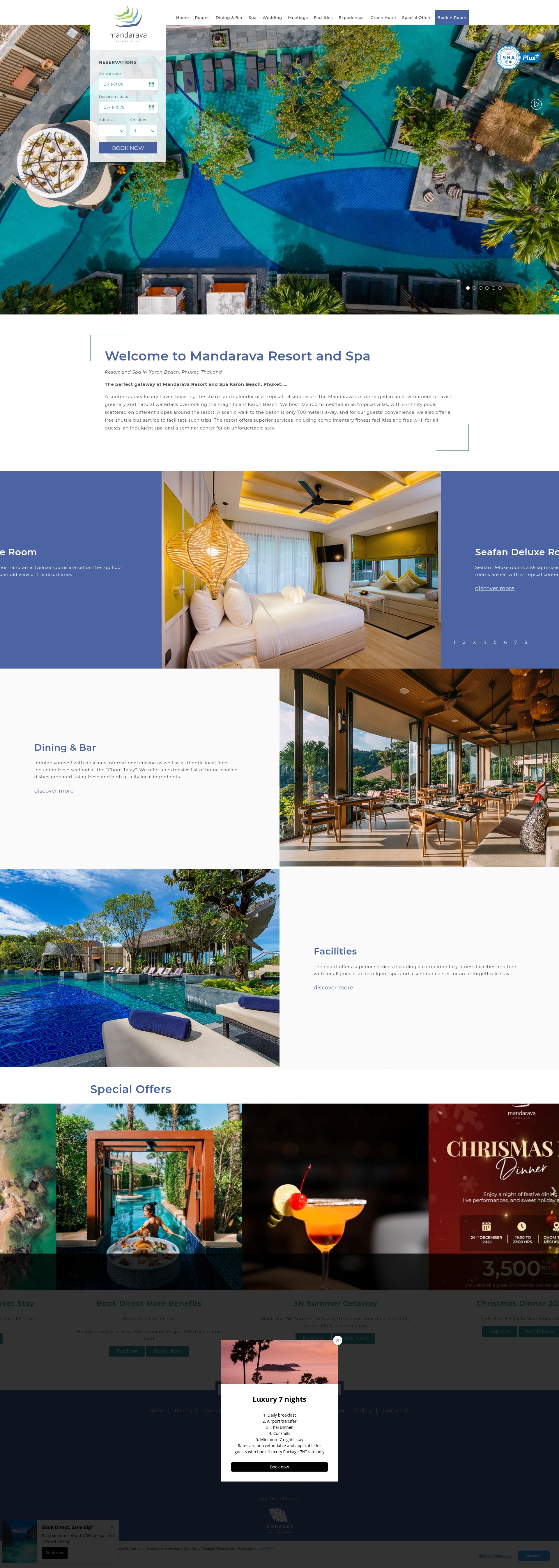 Screenshot of mandaravaresort.com