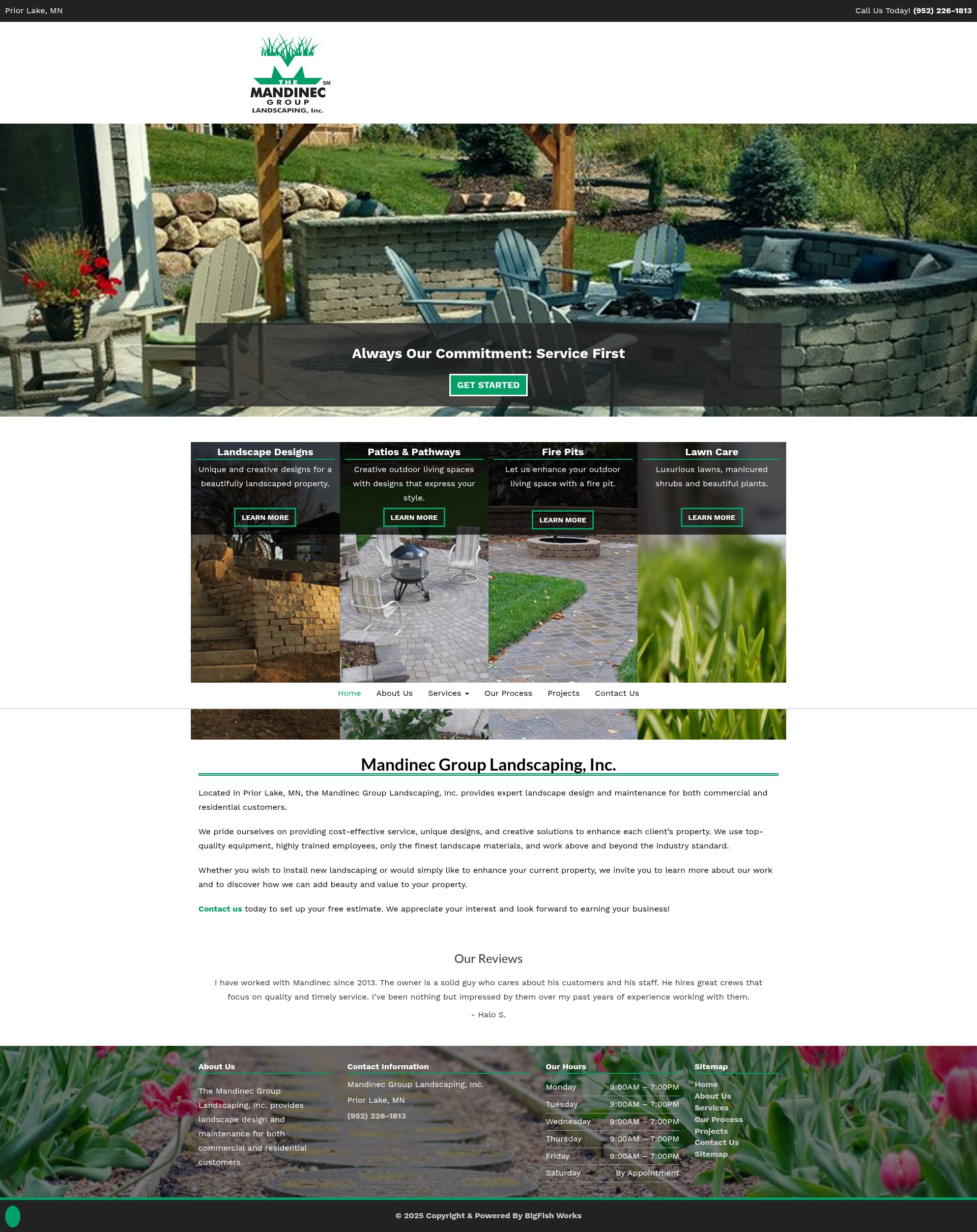 Screenshot of mandinecgroup.com