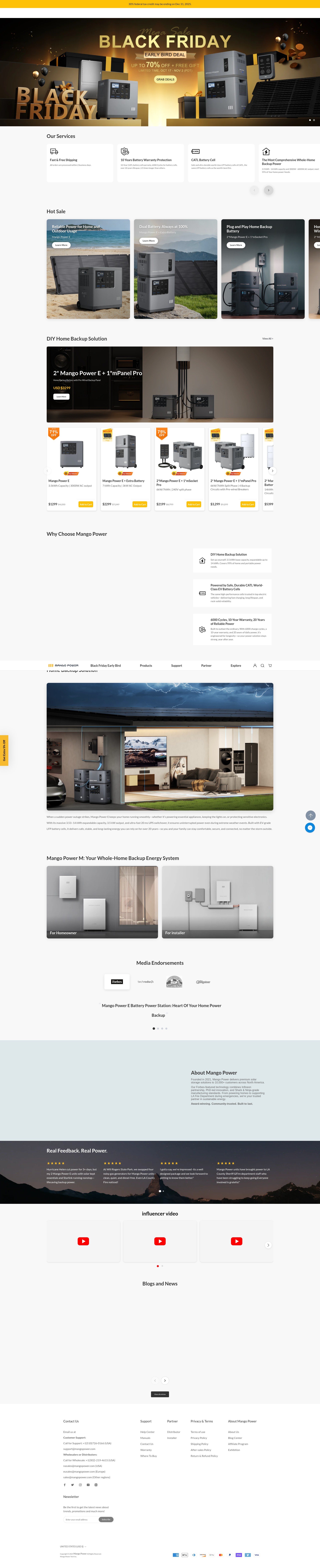 Screenshot of mangopower.com