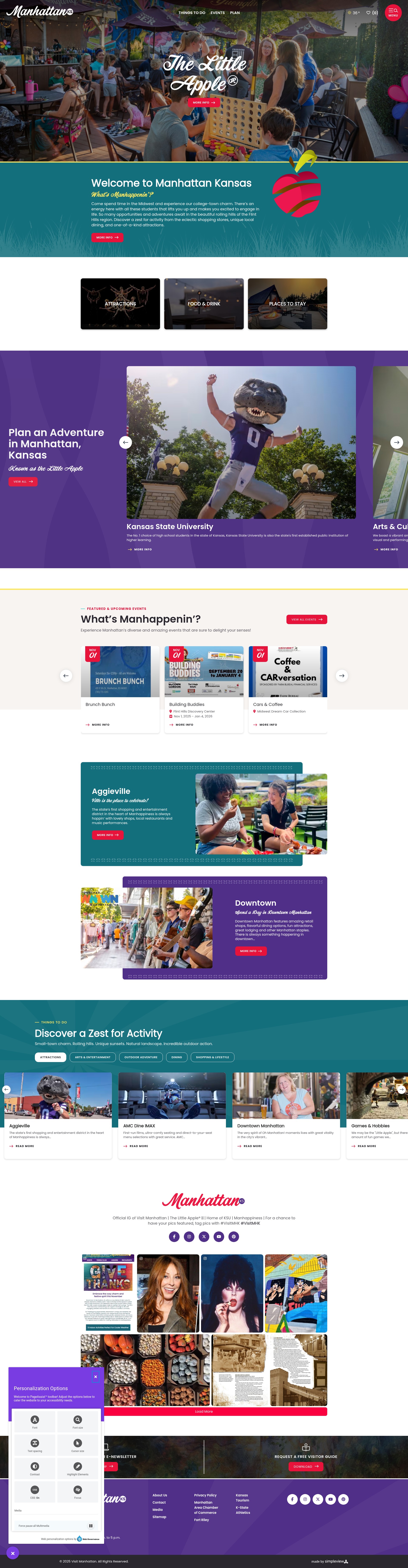 Screenshot of manhattancvb.org
