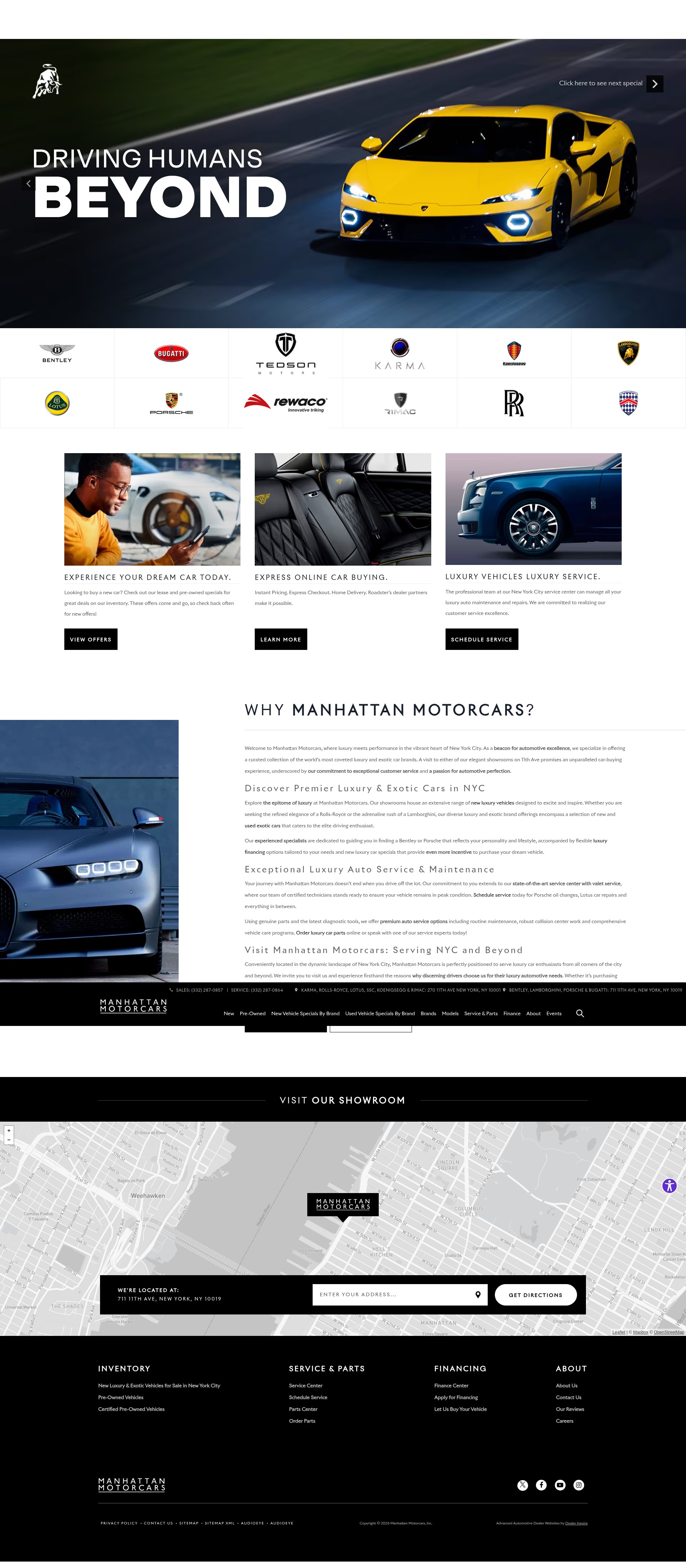 Screenshot of manhattanmotorcars.com