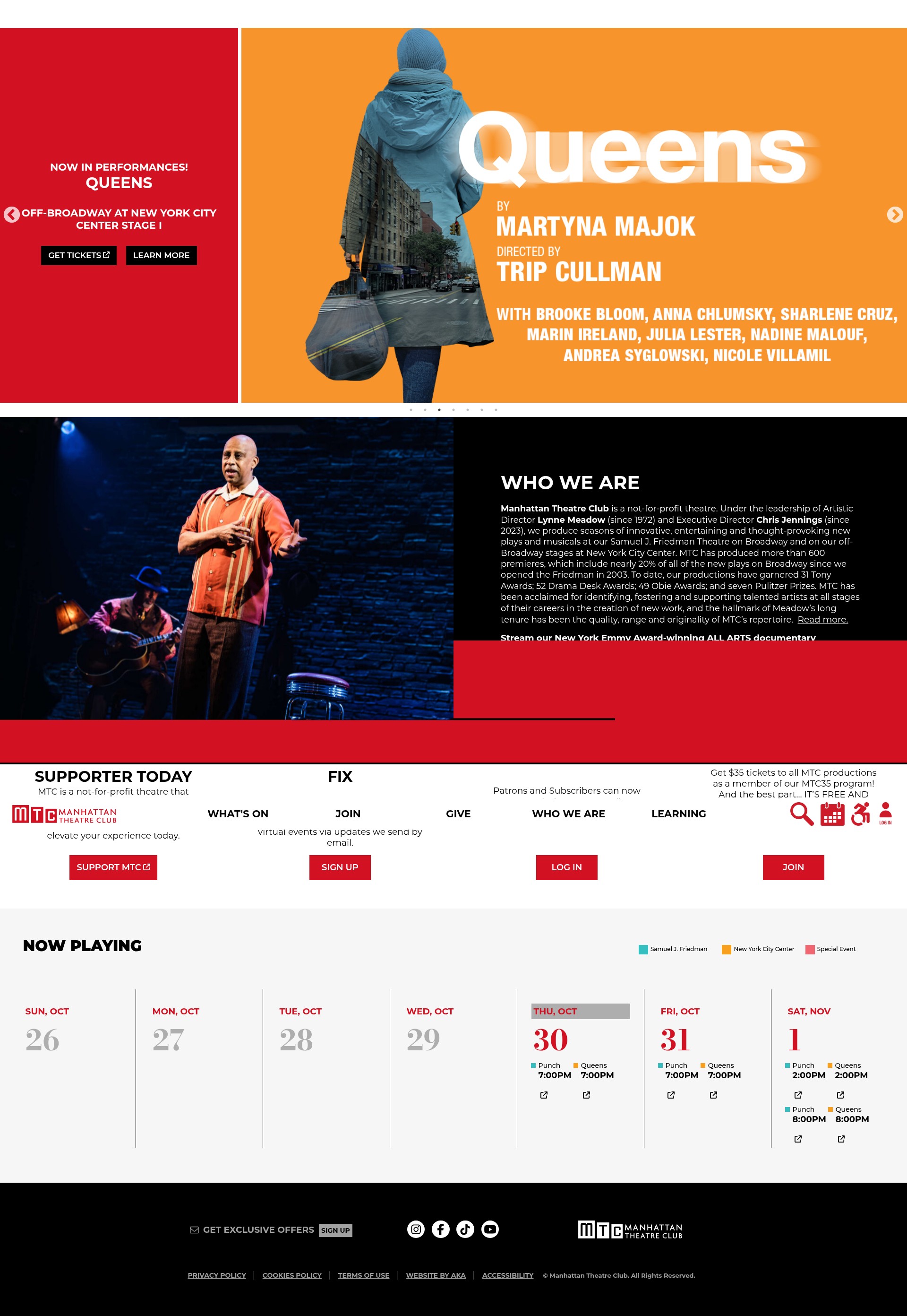Screenshot of manhattantheatreclub.com