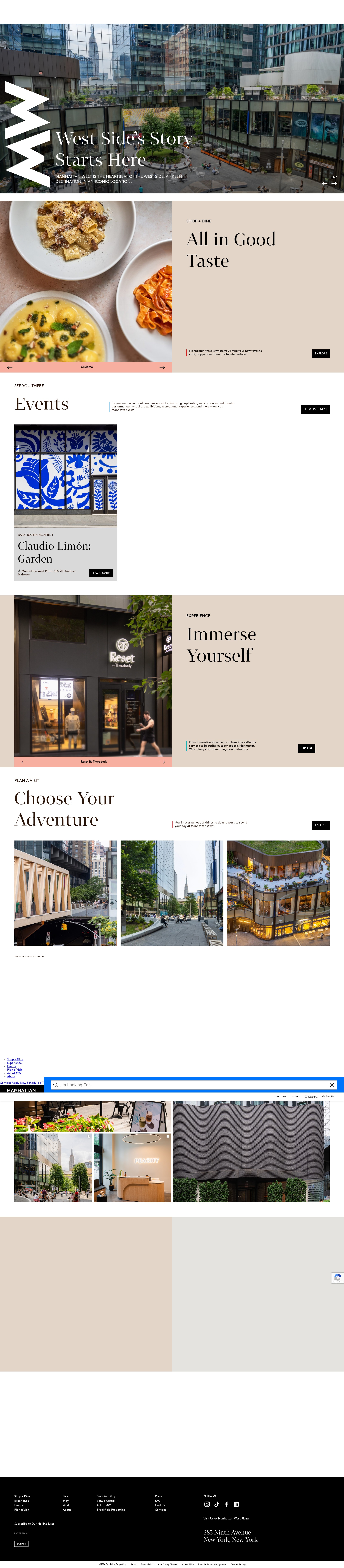 Screenshot of manhattanwestnyc.com
