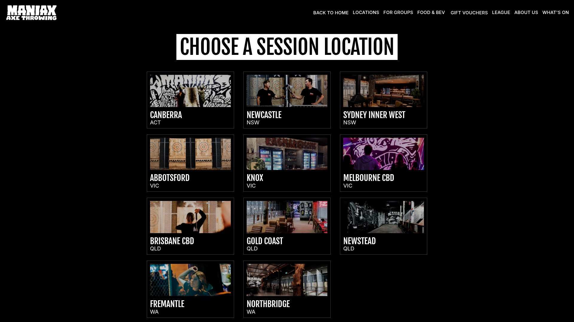 Screenshot of maniax.com.au
