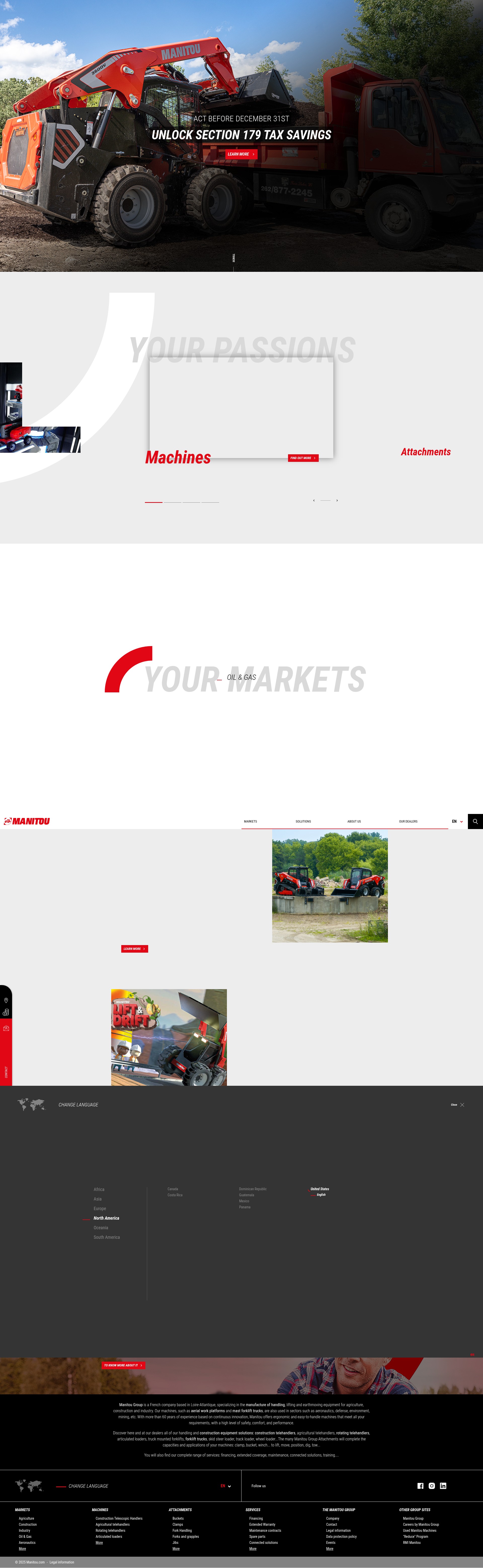 Screenshot of manitou.com