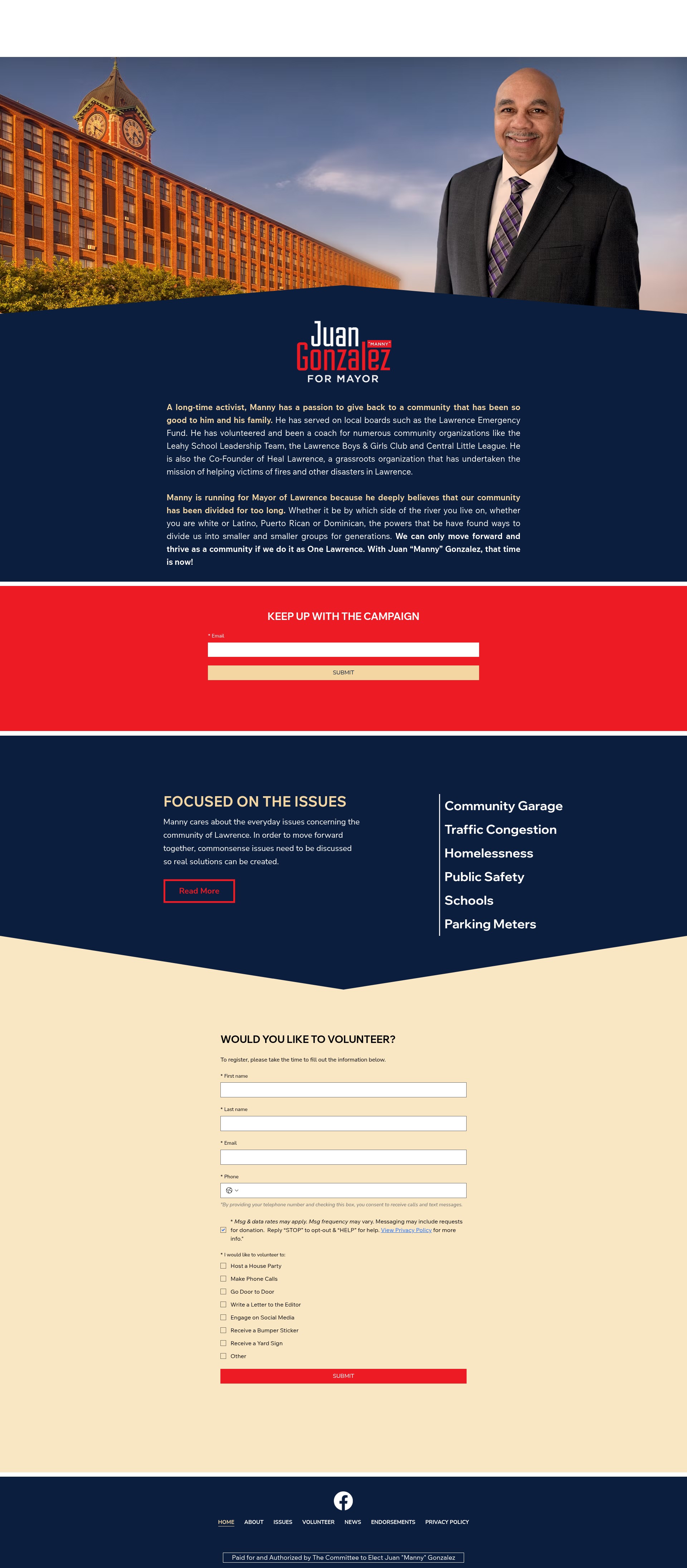 Screenshot of mannyforlawrence.com