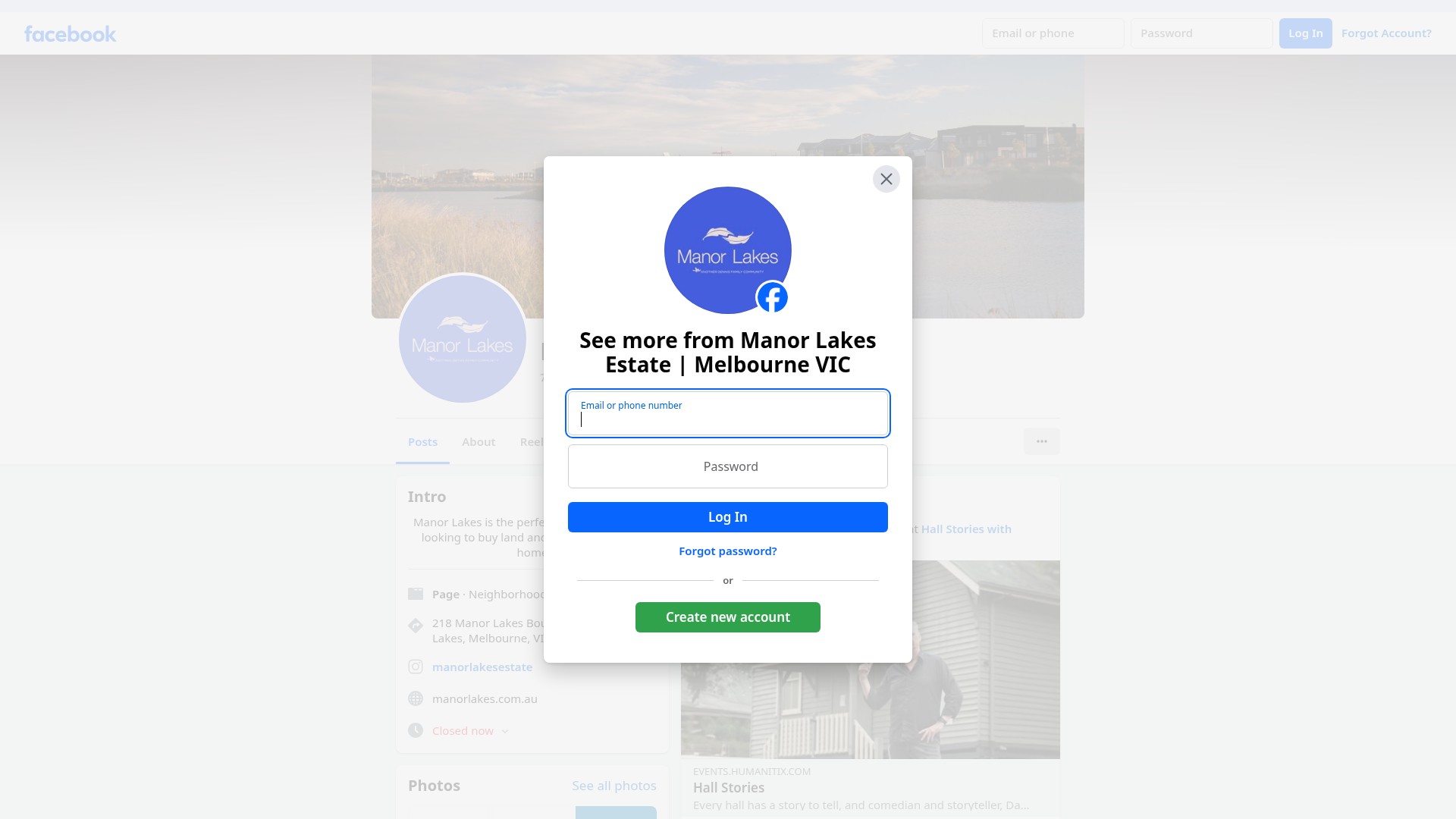 Screenshot of manorlakes.com.au