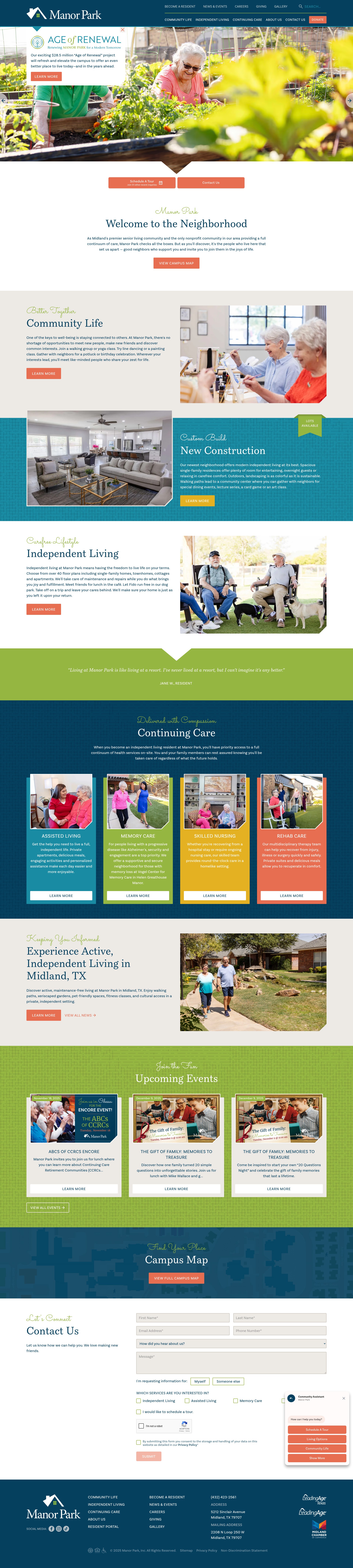 Screenshot of manorparkinc.org