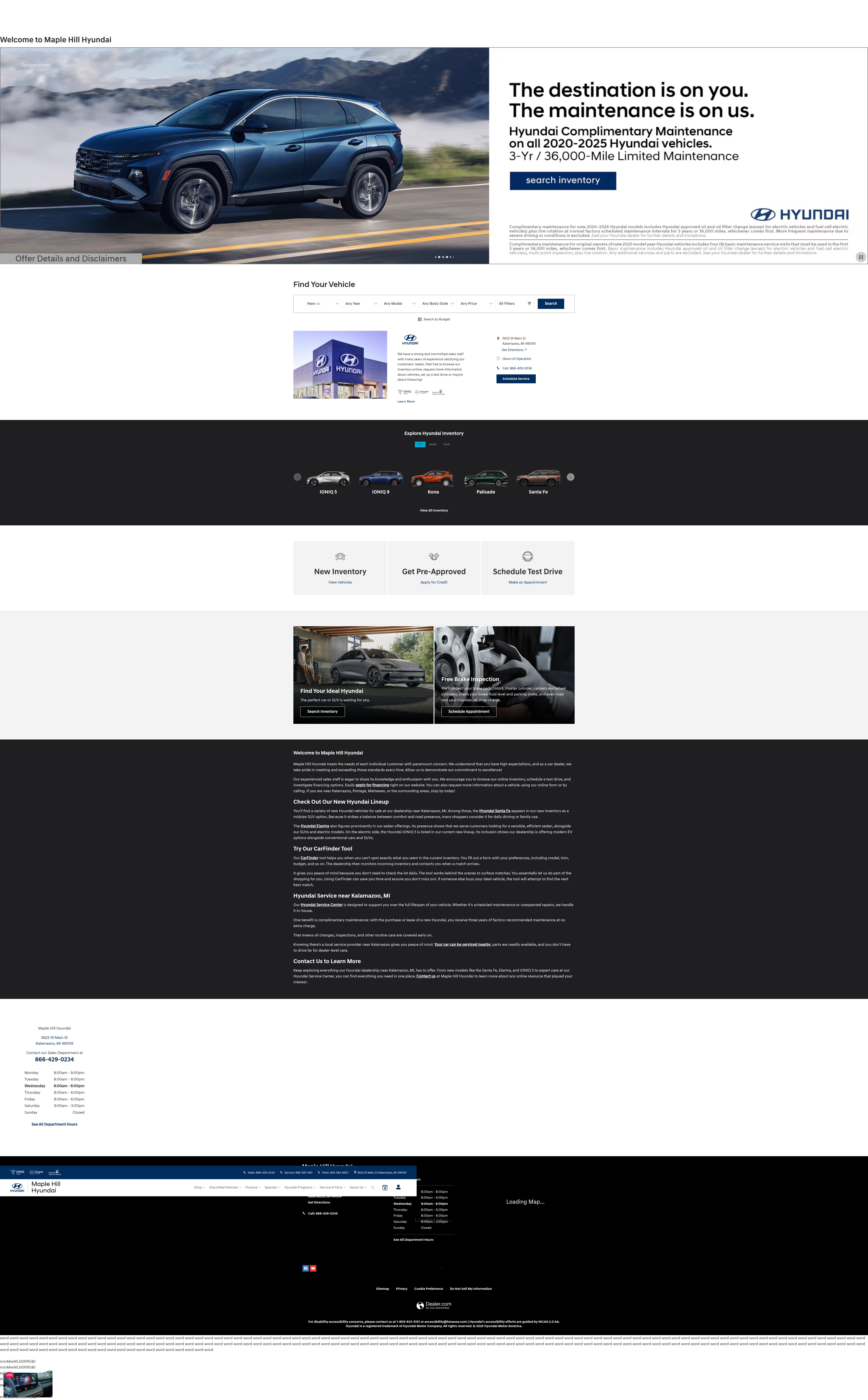 Screenshot of maplehillhyundai.com