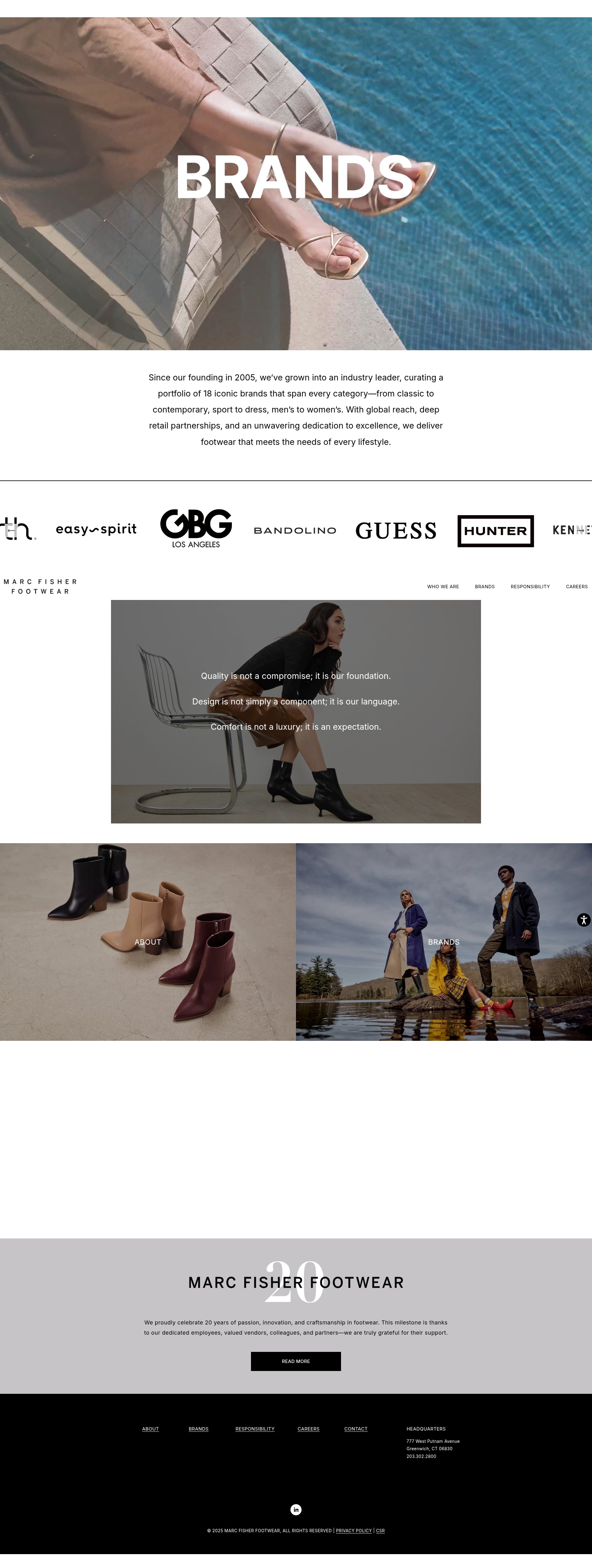 Screenshot of marcfisherfootwearcorp.com