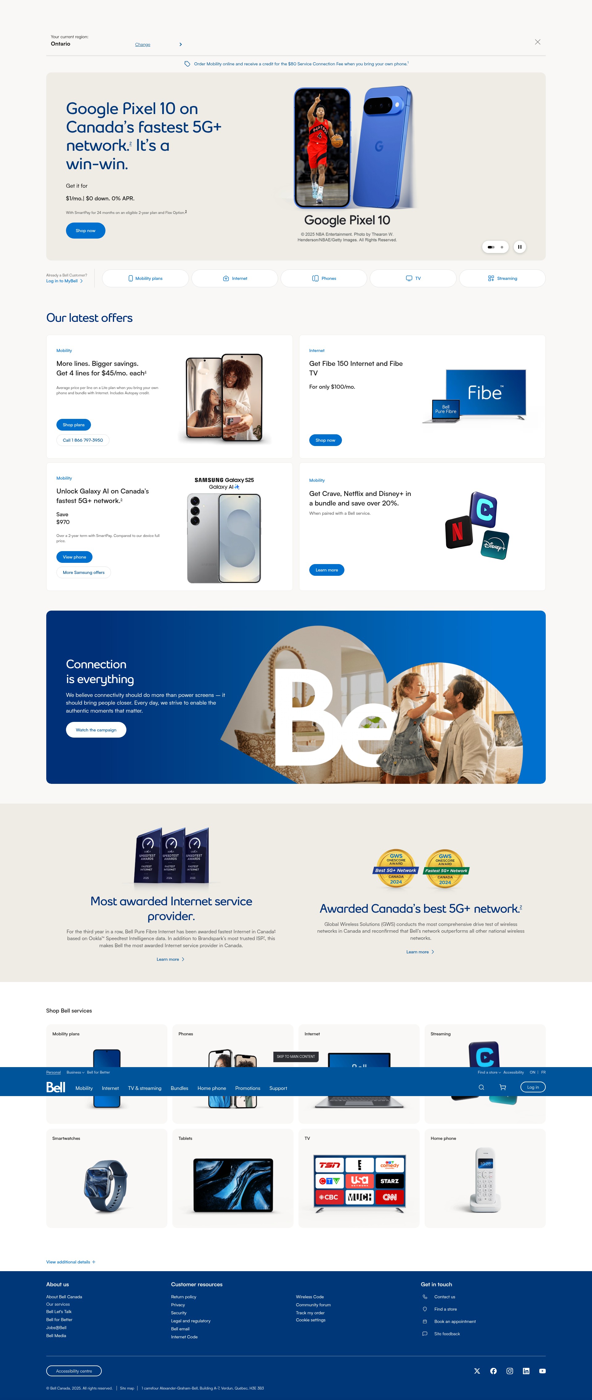 Screenshot of marchesaffaires.bell.ca