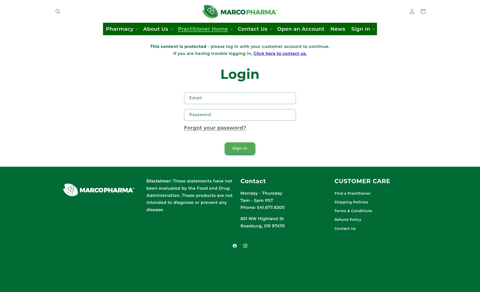 Screenshot of marcopharma.com