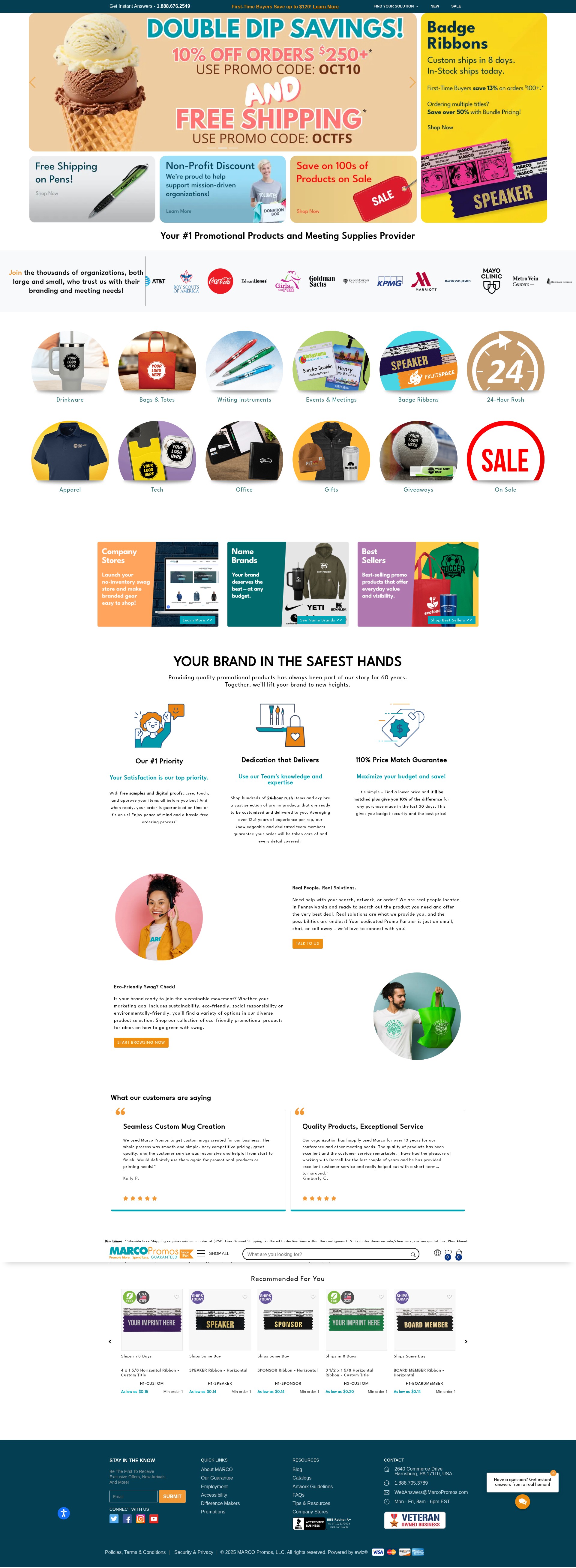 Screenshot of marcopromos.com