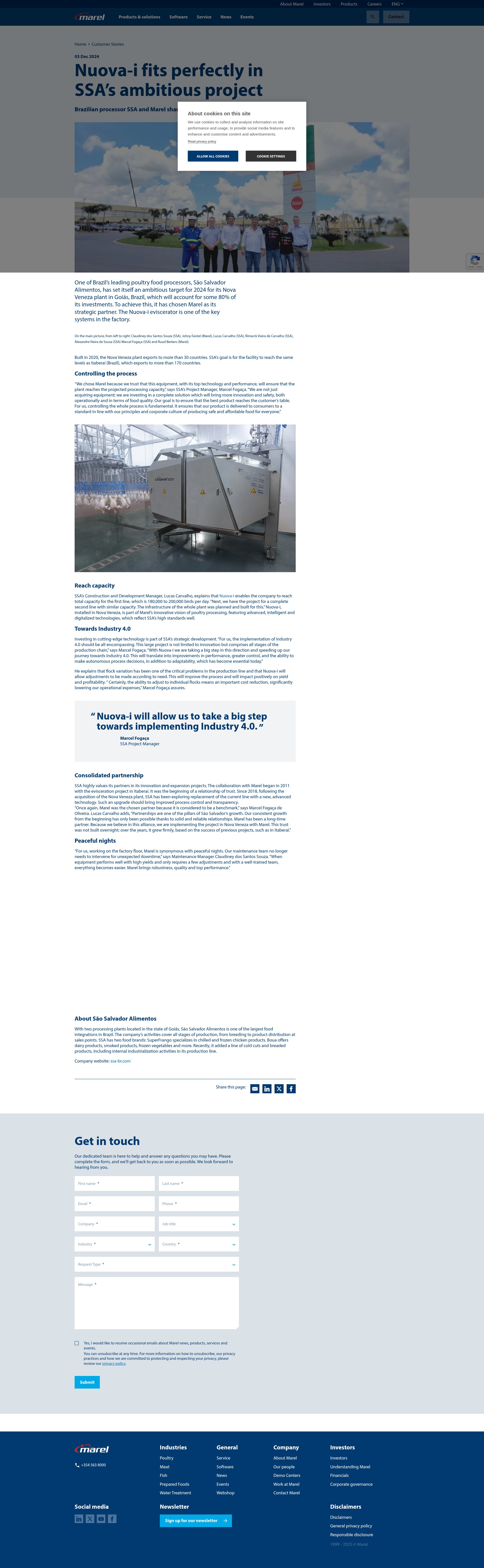 Screenshot of marel.com