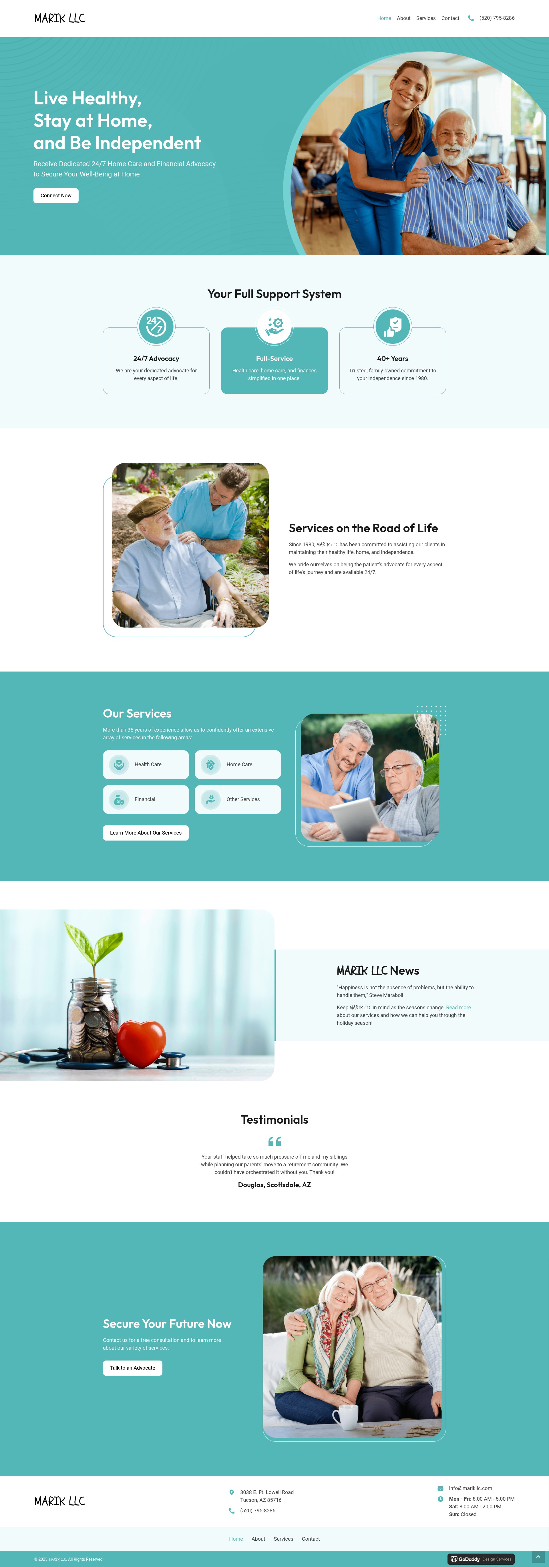 Screenshot of marikllc.com