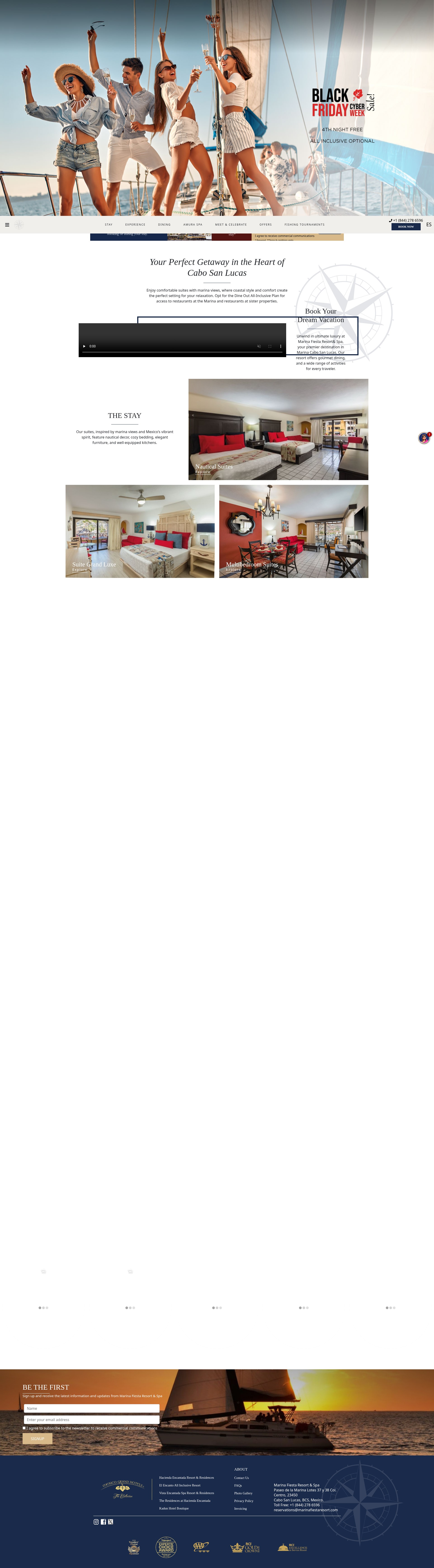 Screenshot of marinafiestaresort.com