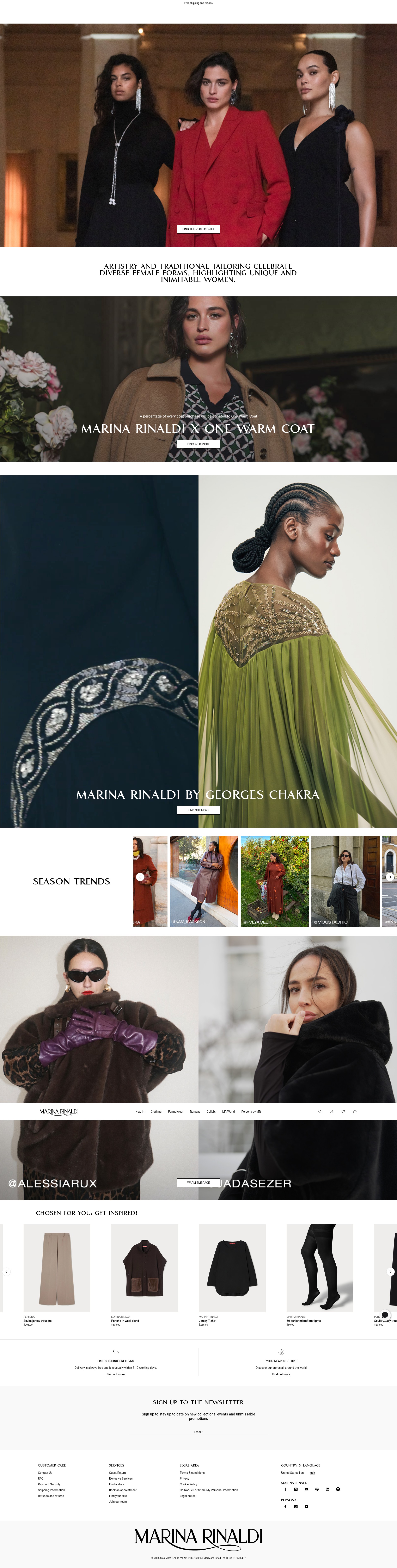 Screenshot of marinarinaldi.com