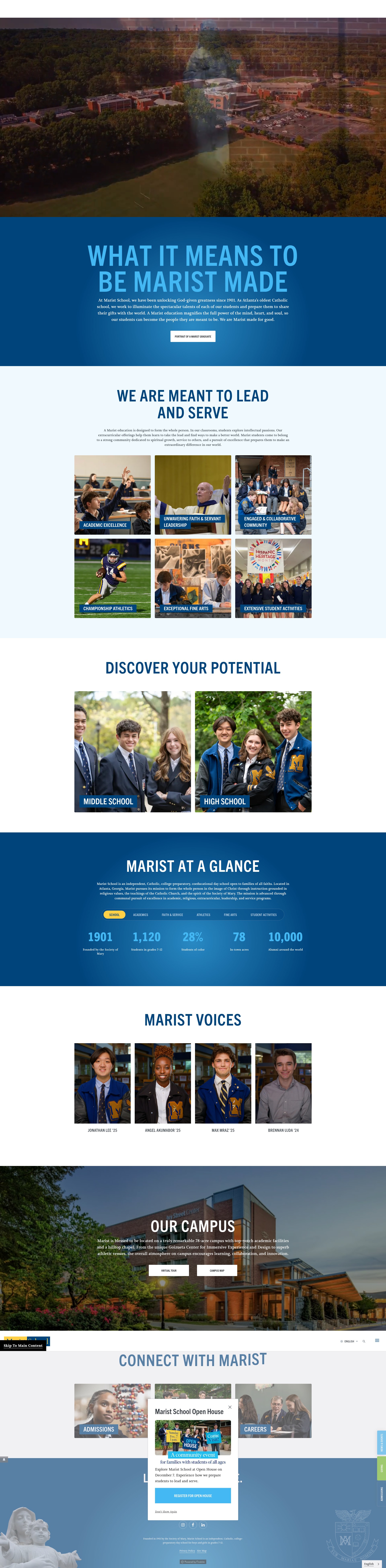Screenshot of marist.com