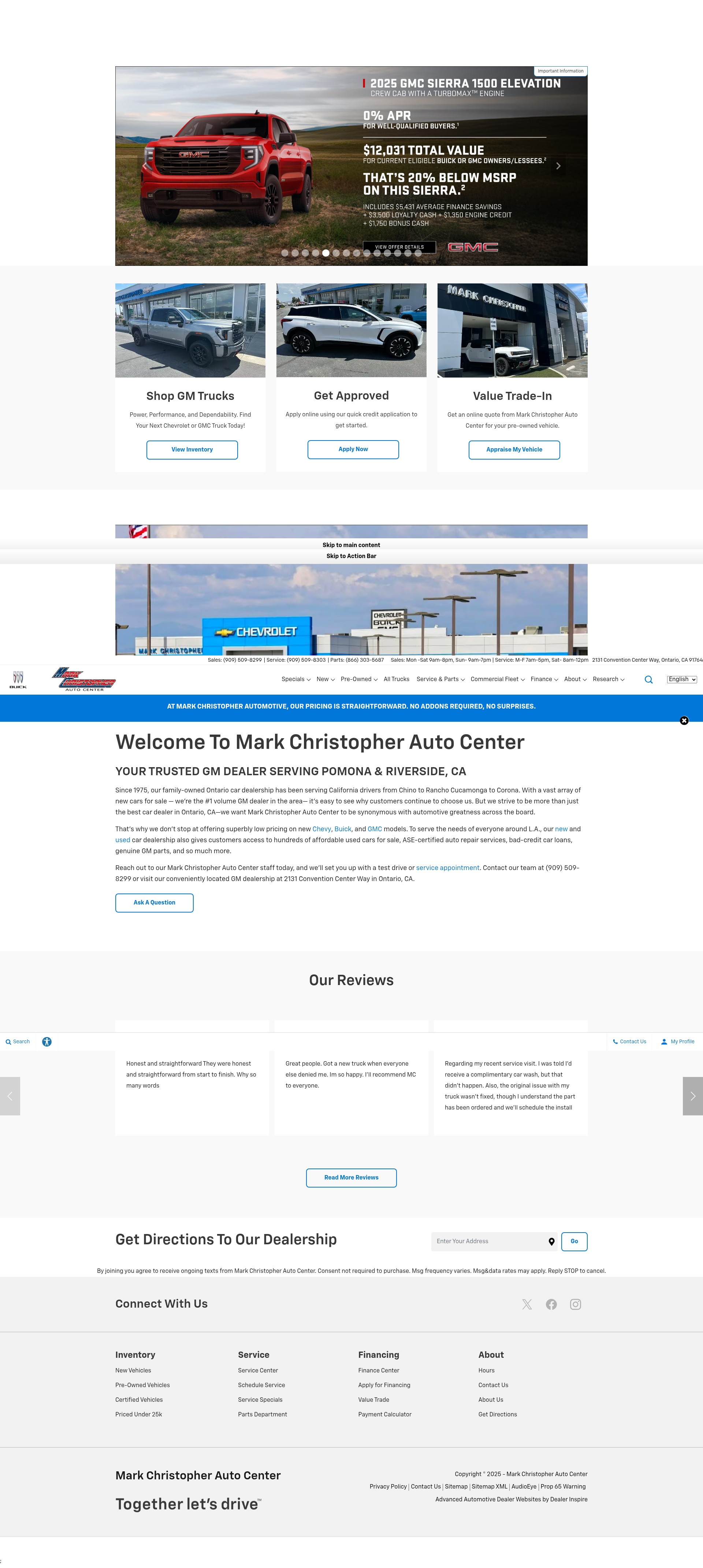 Screenshot of markchristopher.com