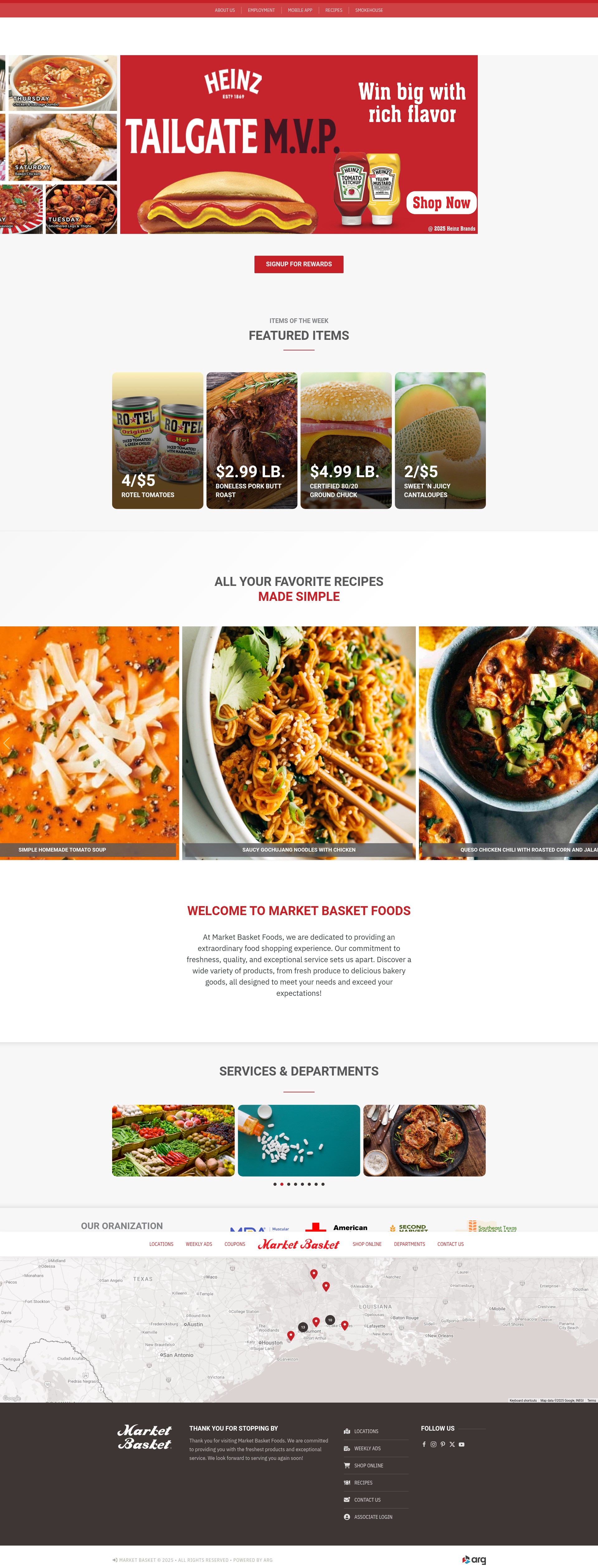 Screenshot of marketbasketfoods.com
