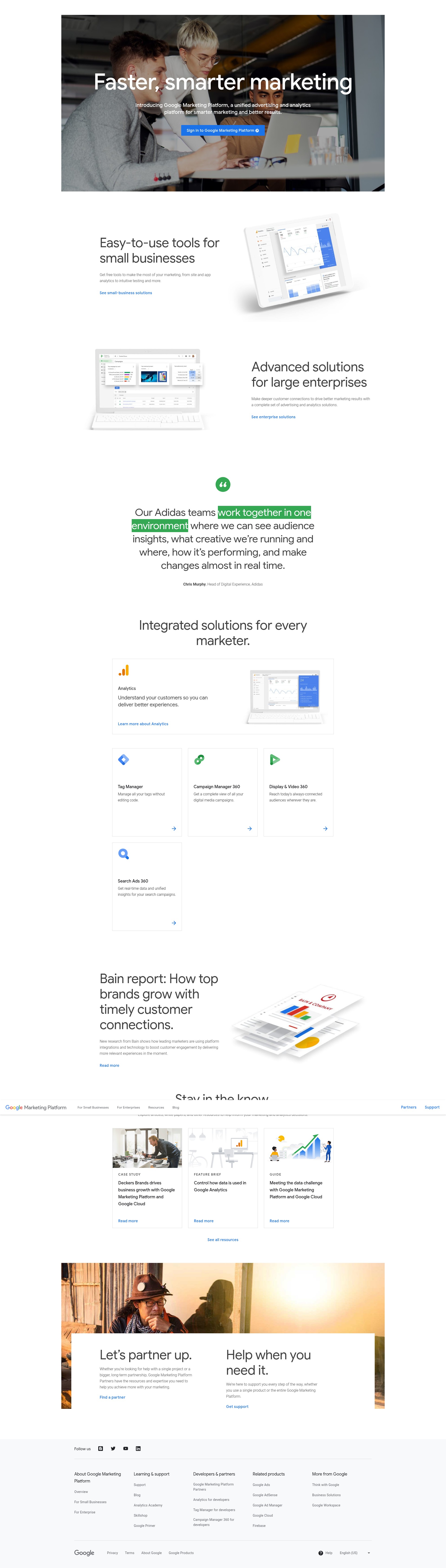 Screenshot of marketingplatform.google.com
