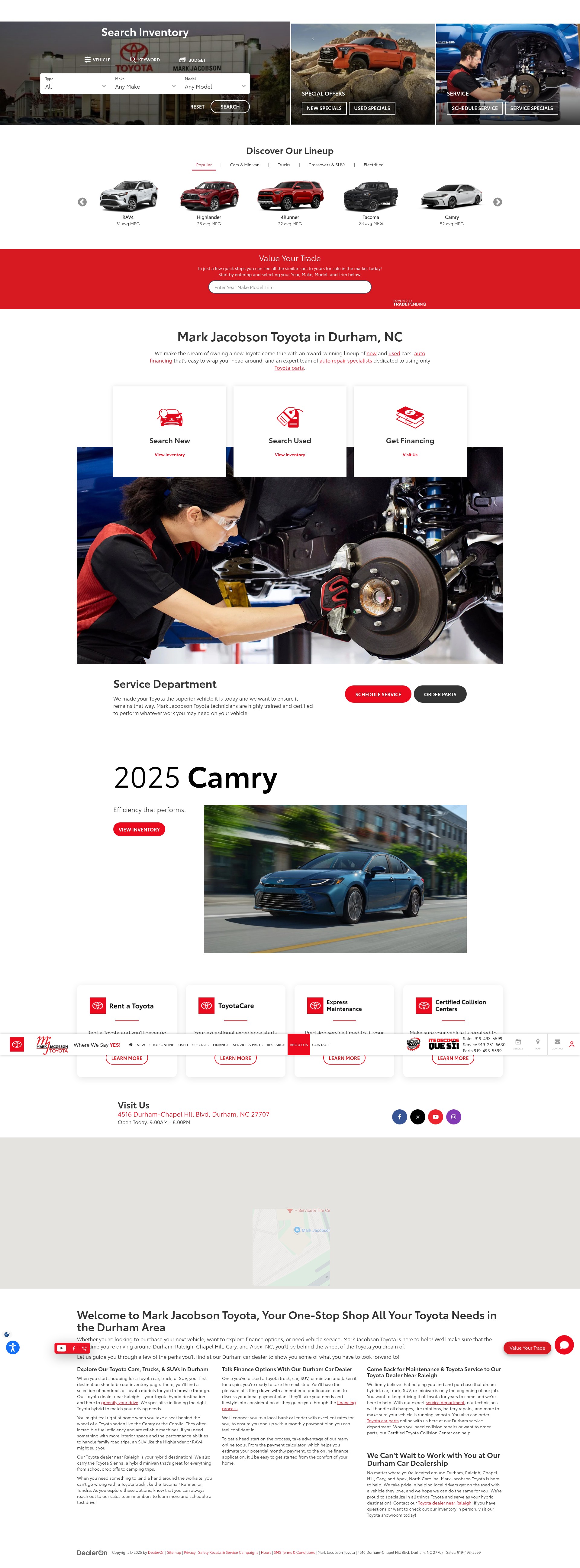 Screenshot of markjacobsontoyota.com