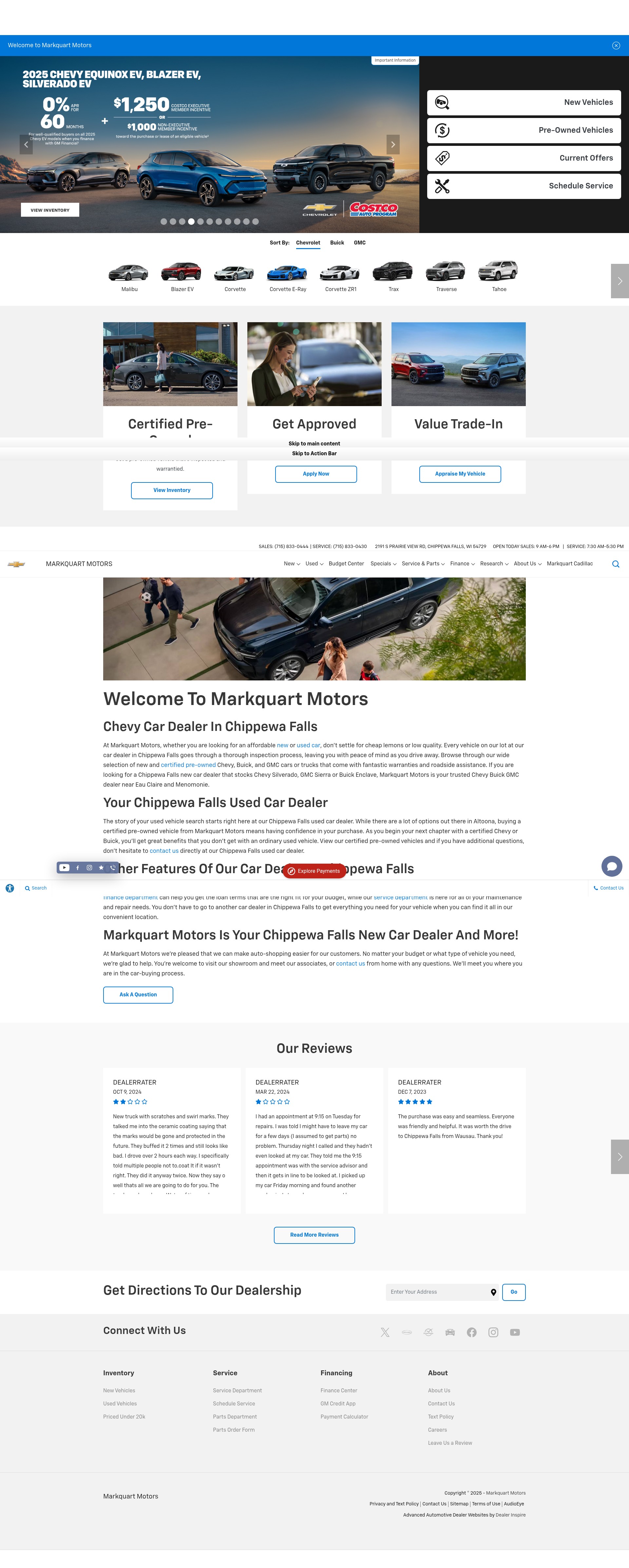 Screenshot of markquartmotors.com