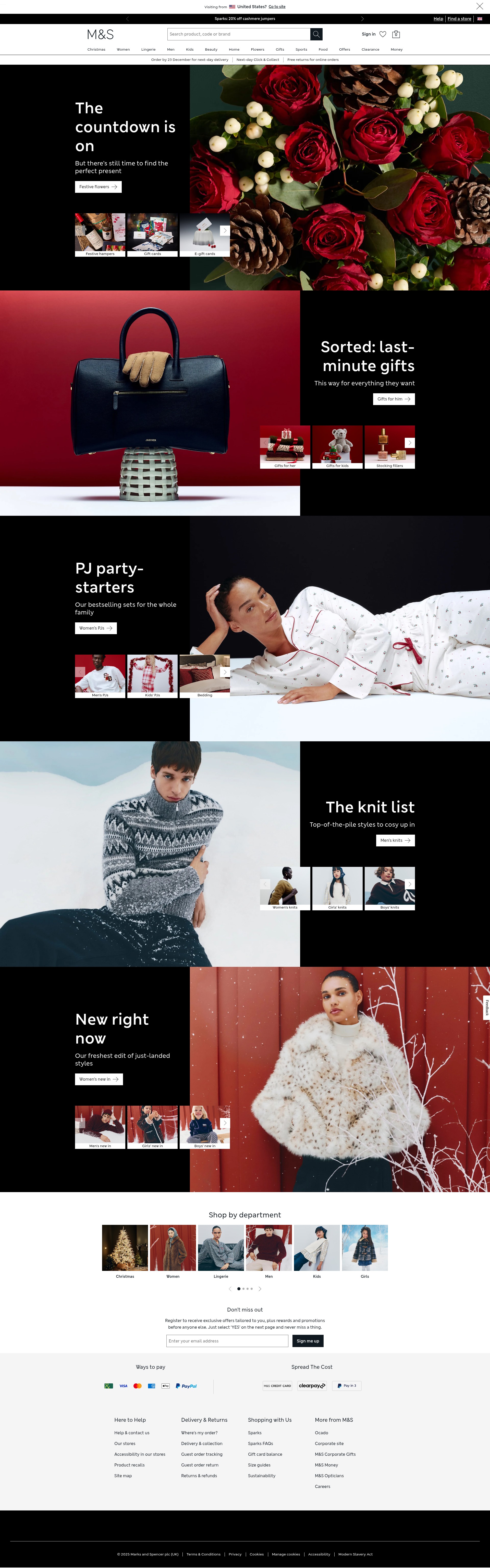 Screenshot of marksandspencer.com