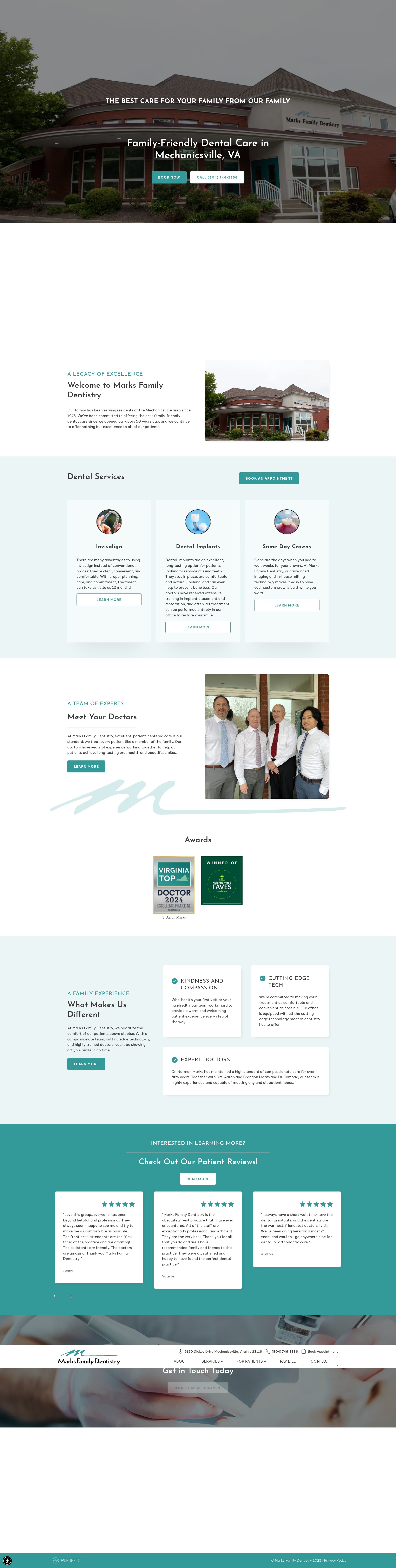 Screenshot of marksfamilydentistry.com
