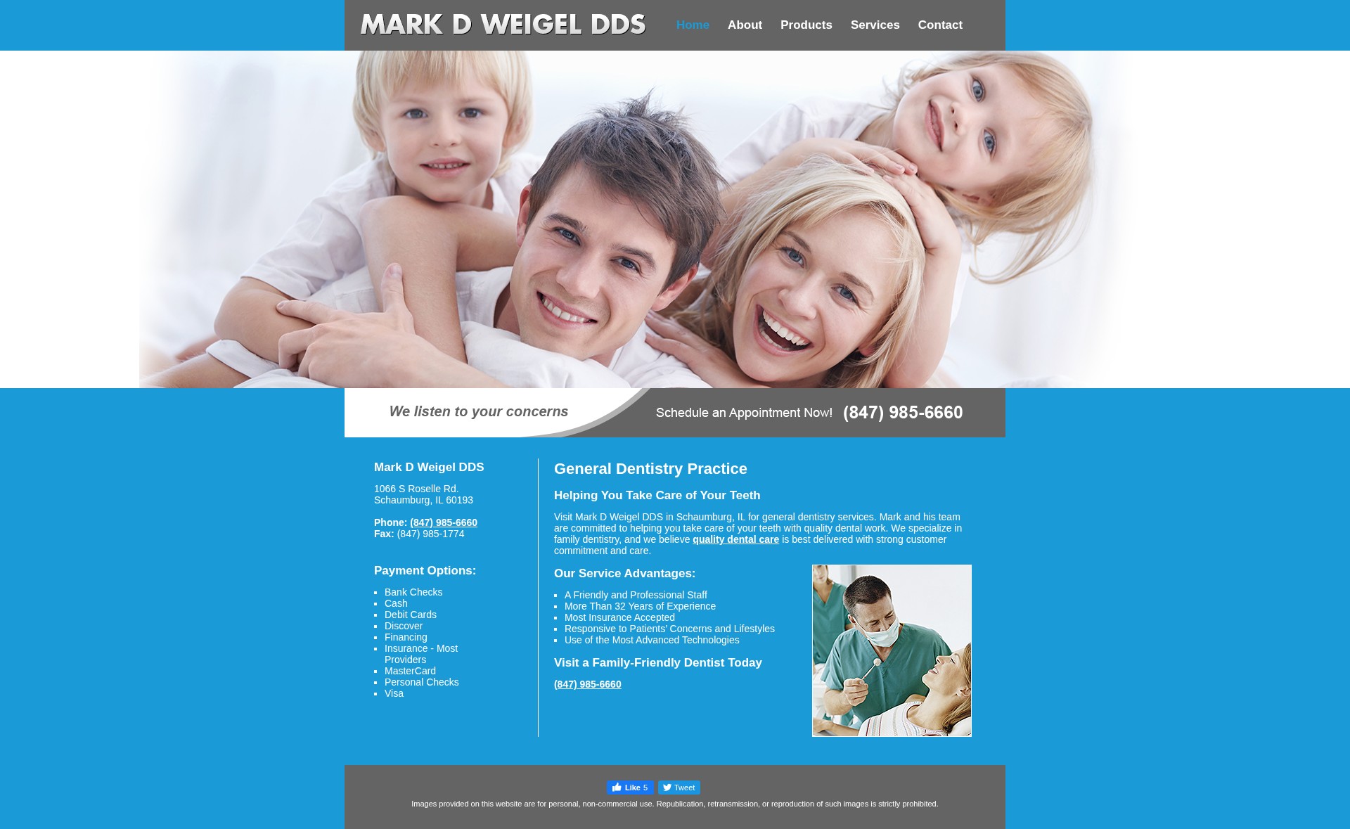 Screenshot of markweigeldds.com