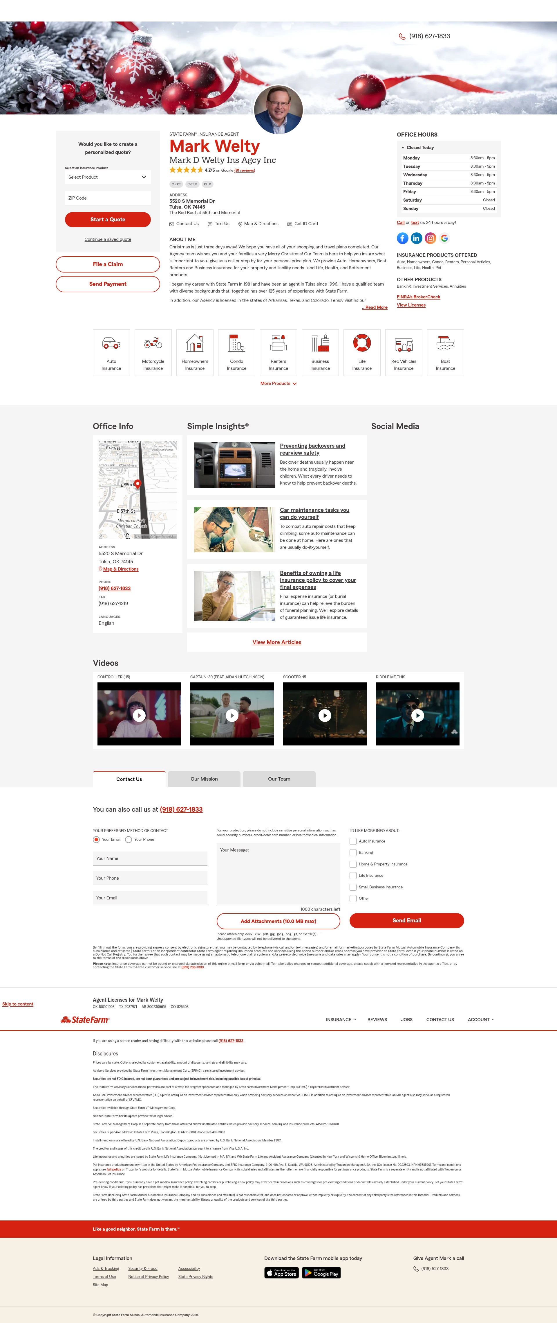 Screenshot of markwelty.com