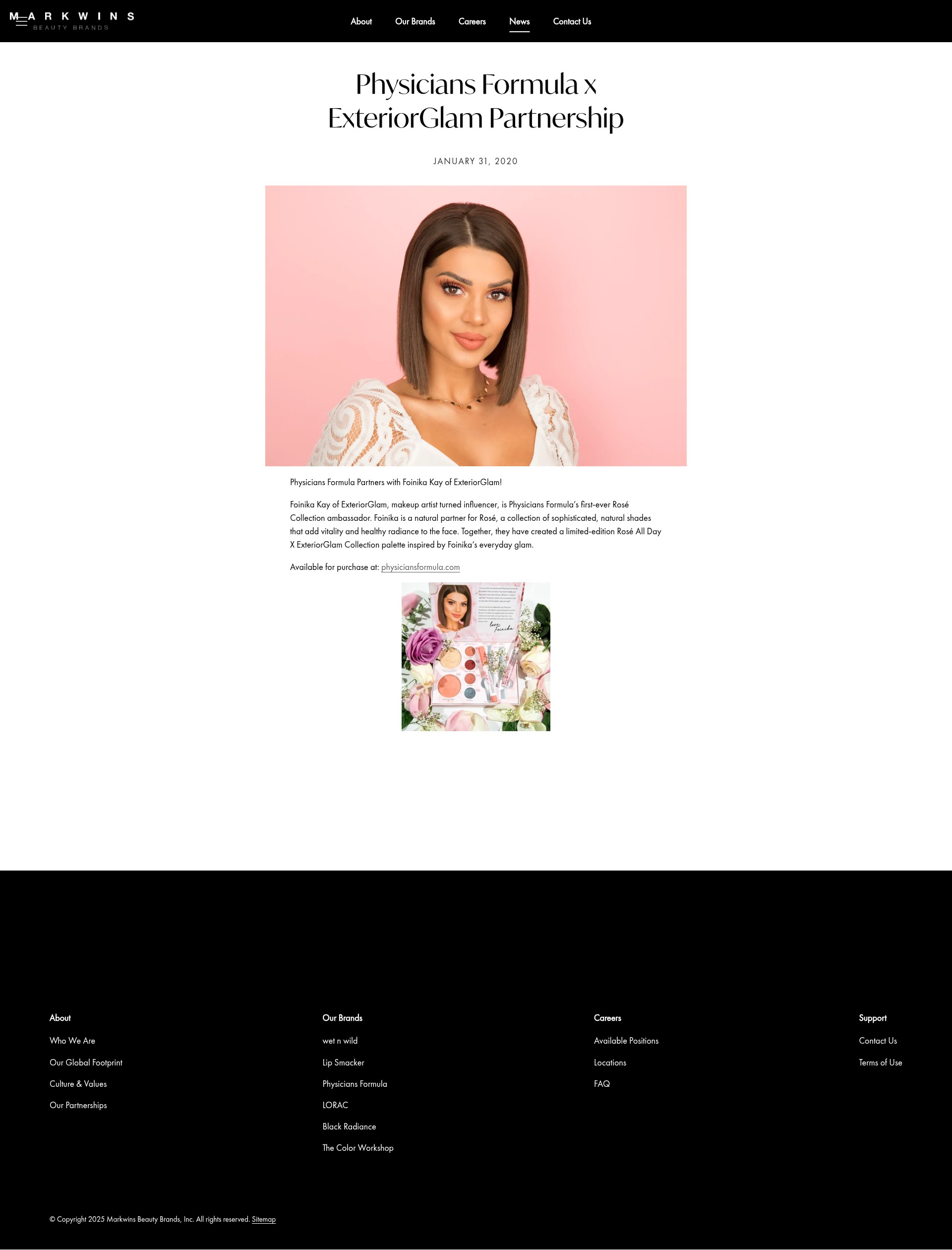 Screenshot of markwinsbeauty.com